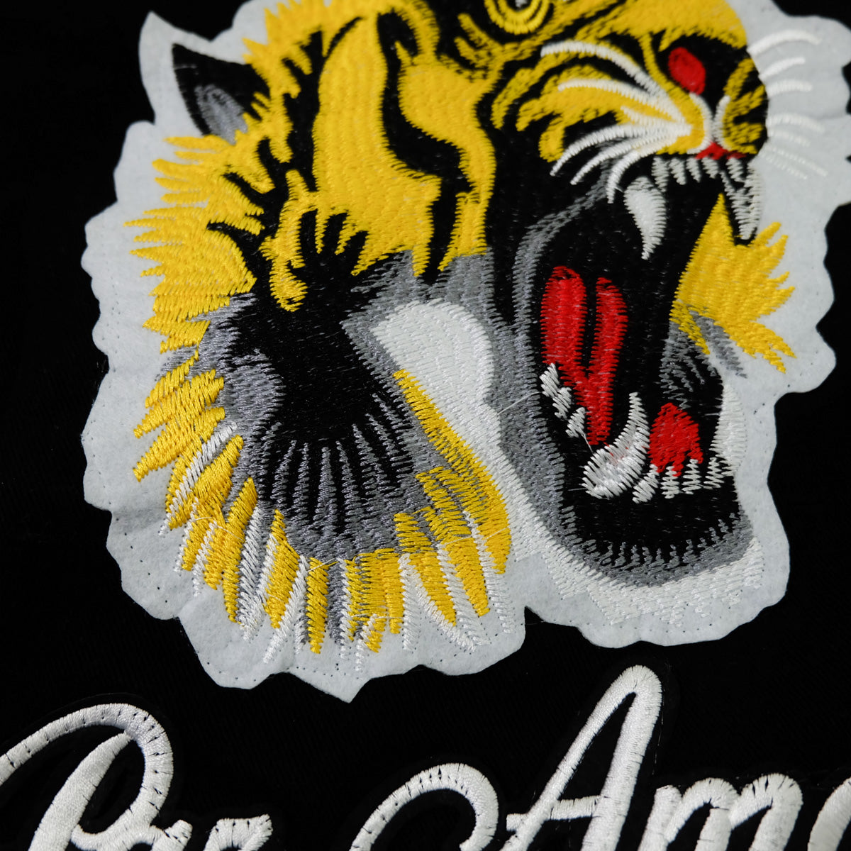 Black Embroidered Tiger Butterfly Floral Denim Jacket | L’Aveugle Pur Amour Patchwork Trucker Custom Patches | Wearable Art Statement Jean Jacket