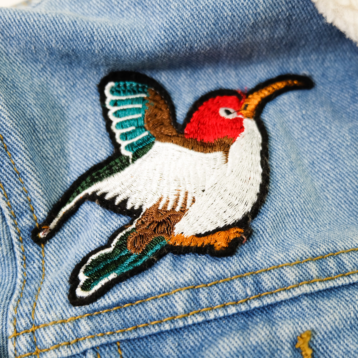 L’Aveugle Par Amour Tiger Embroidered Sherpa Denim Custom Patches Jacket | Butterfly Rose Bird Patch Trucker Coat | Maximalist Streetwear