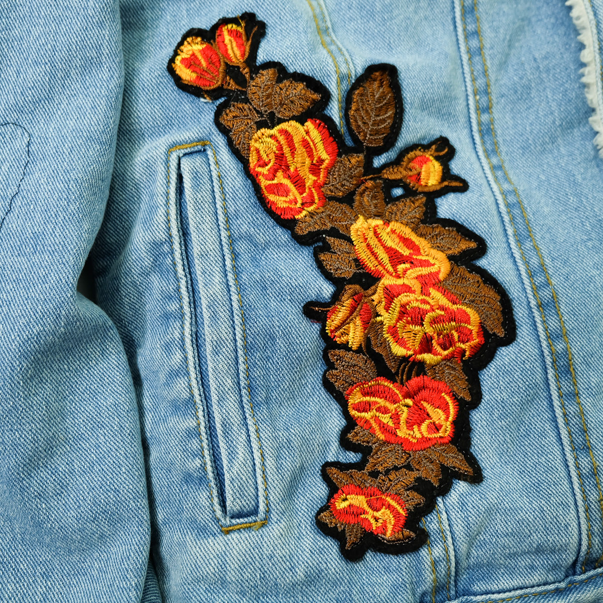 L’Aveugle Par Amour Tiger Embroidered Sherpa Denim Custom Patches Jacket | Butterfly Rose Bird Patch Trucker Coat | Maximalist Streetwear