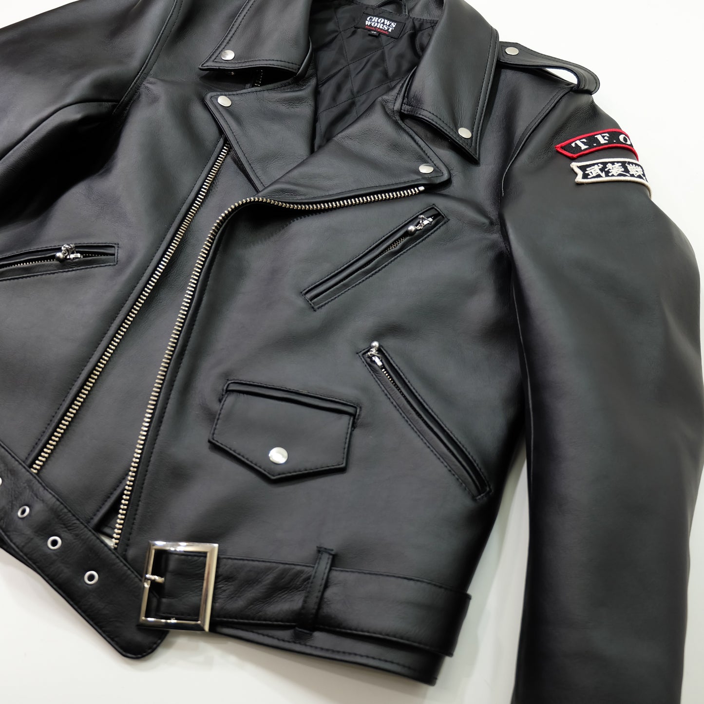 CROWS × WORST T.F.O.A The Front of Armament Leather Riders Jacket Size 38- M – Hiroshi Takahashi 武装戦線 Japanese Biker Bosozoku Manga Jacket