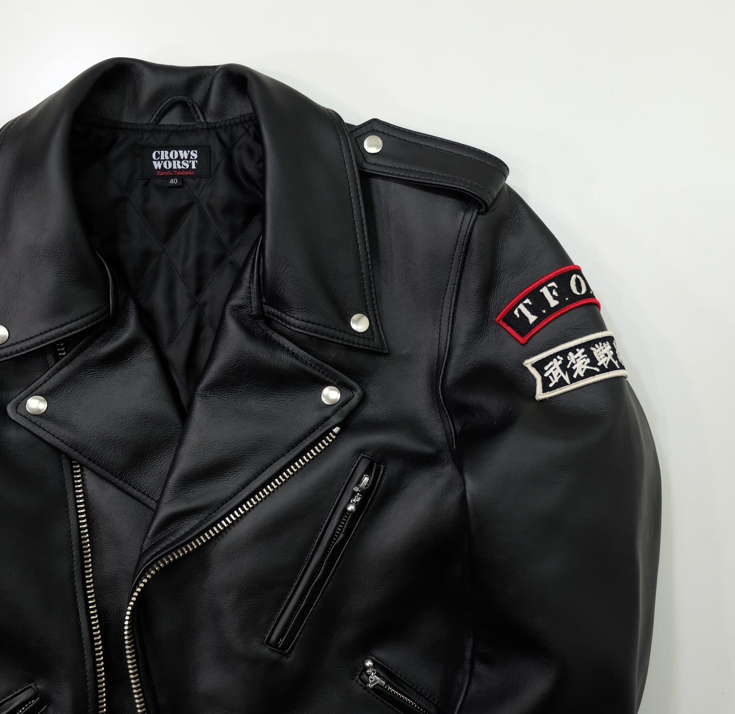 CROWS × WORST T.F.O.A The Front of Armament Leather Riders Jacket Size 38- M – Hiroshi Takahashi 武装戦線 Japanese Biker Bosozoku Manga Jacket