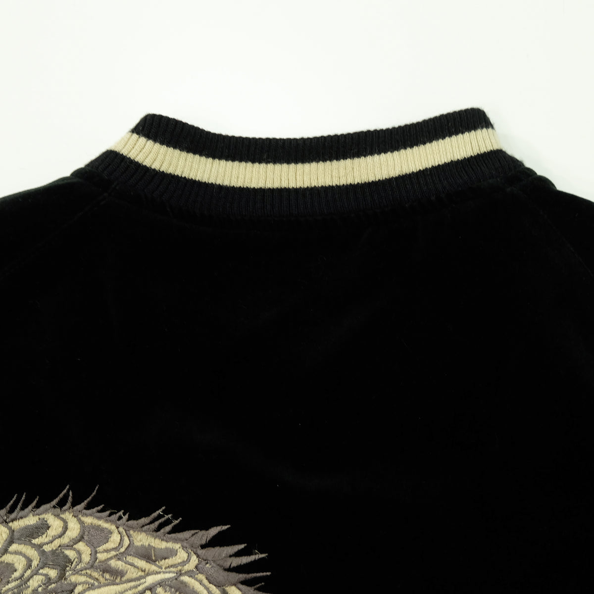 CROWS × WORST Kuzugami Tatsuo Dragon Velvet Reversible Sukajan Jacket | Black Gold Dragon × Red Satin | Japanese Manga Streetwear | Size L