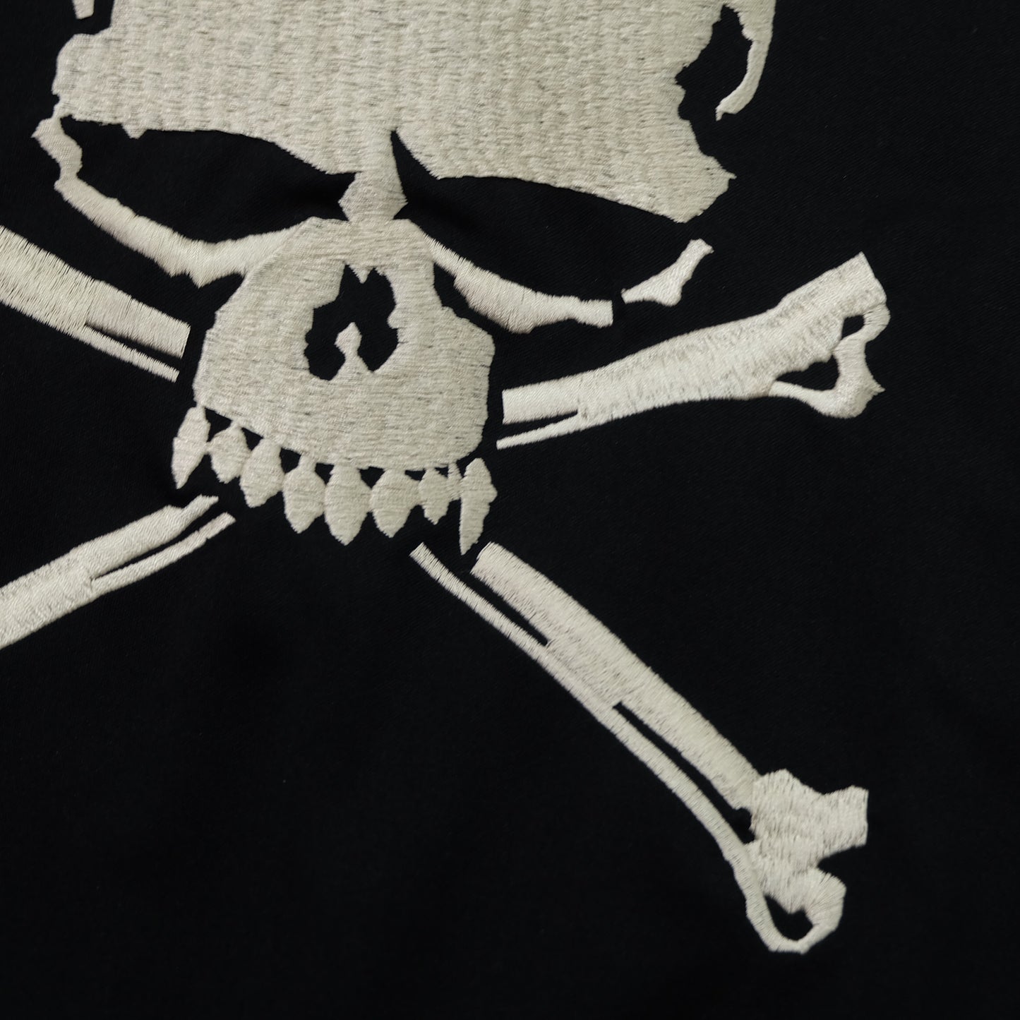 CROWS × CROPPED HEADS T.F.O.A Skull Crossbones Embroidered Black Track Jacket | The Front of Armament 武装戦線 Manga Streetwear | Size S