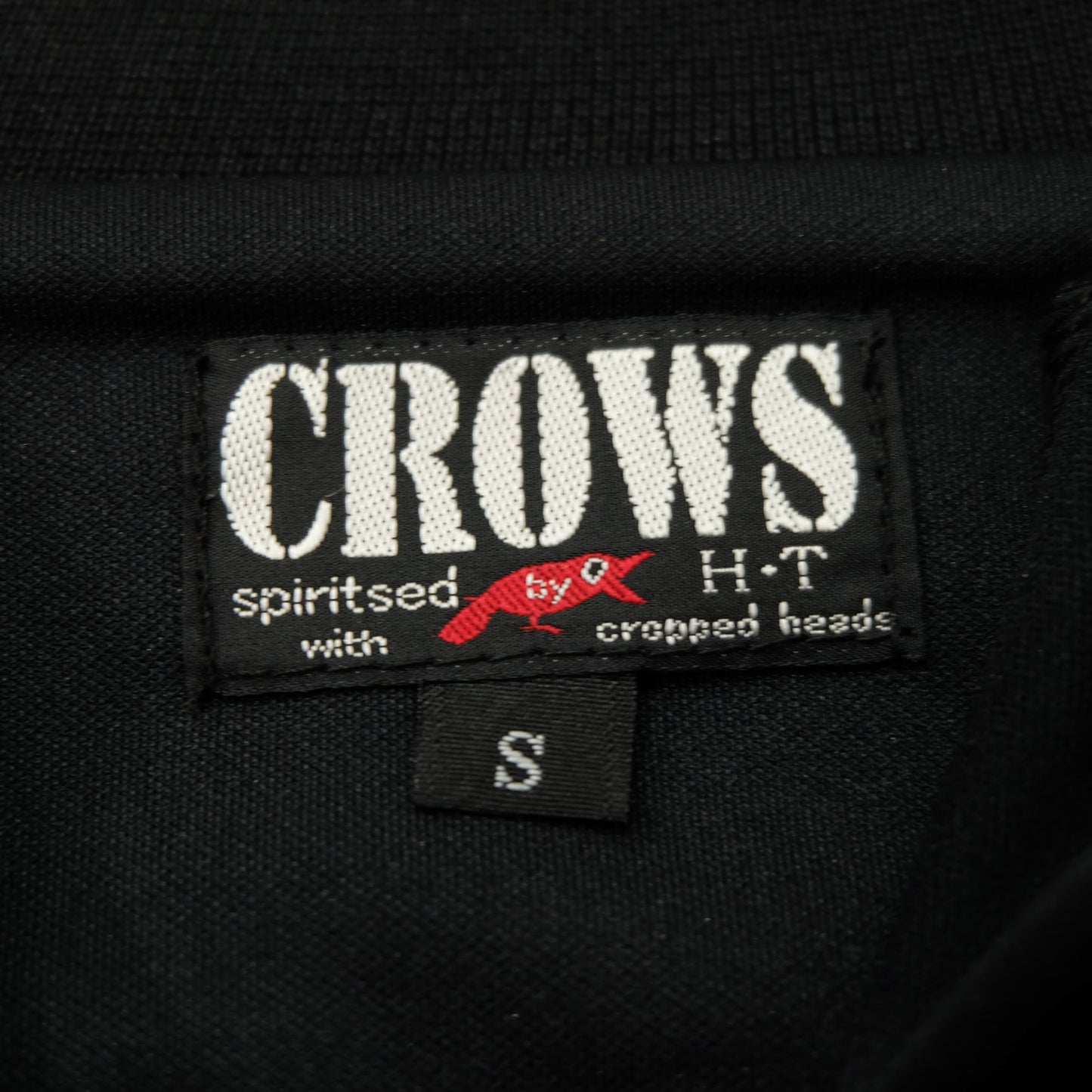 CROWS × CROPPED HEADS T.F.O.A Skull Crossbones Embroidered Black Track Jacket | The Front of Armament 武装戦線 Manga Streetwear | Size S