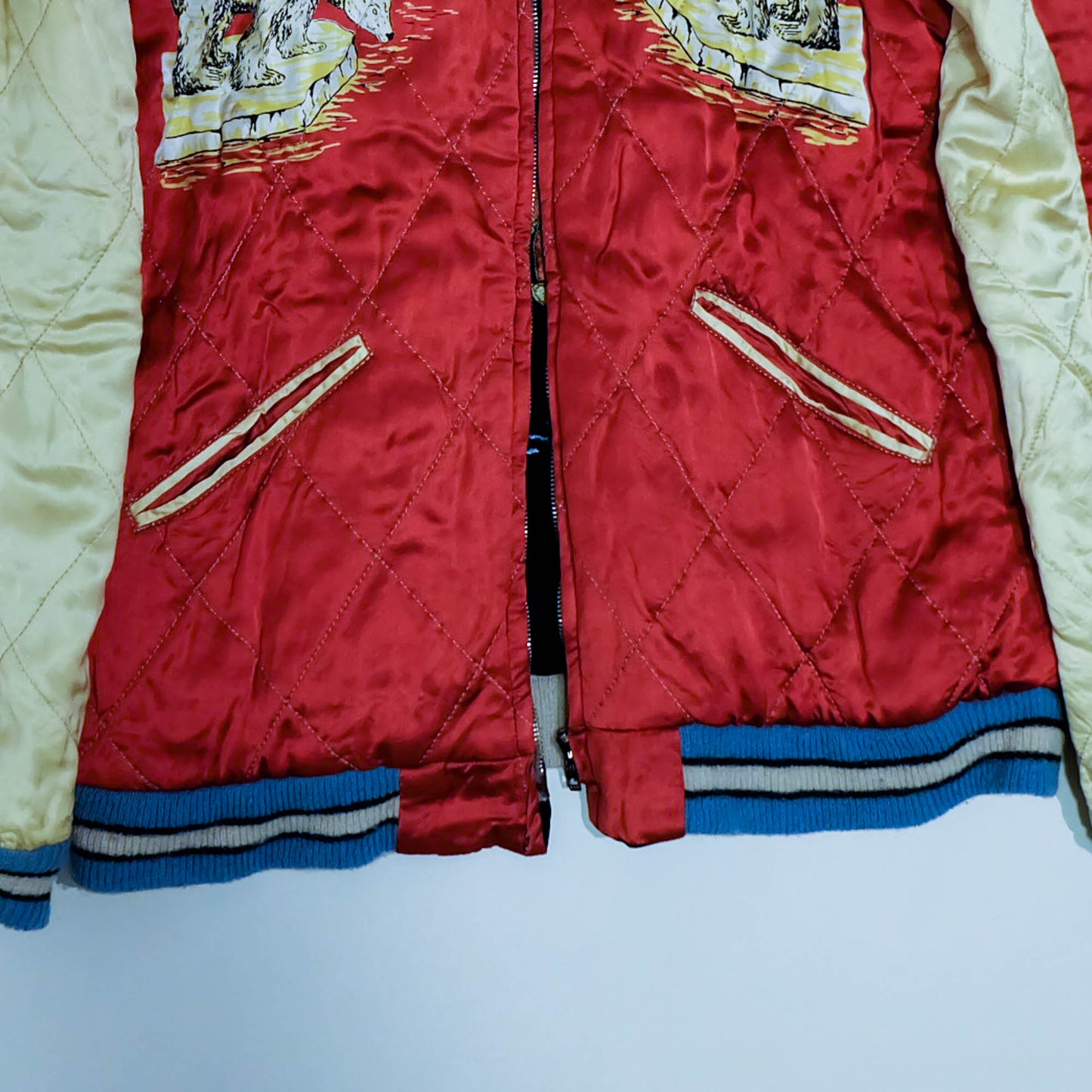 Rare 2012 Tailor Toyo KOSHO TT12679 Alaska Boy Map Reversible Sukajan Jacket Black Velvet Red Quilted Special Edition