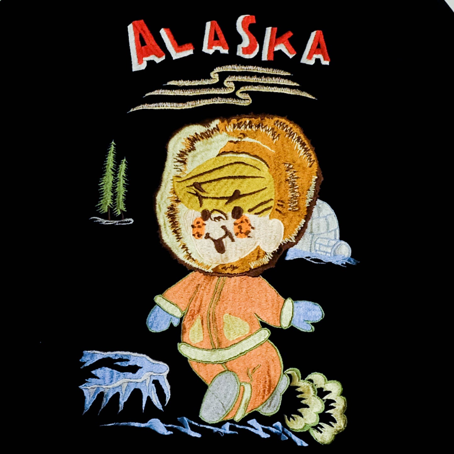 Rare 2012 Tailor Toyo KOSHO TT12679 Alaska Boy Map Reversible Sukajan Jacket Black Velvet Red Quilted Special Edition