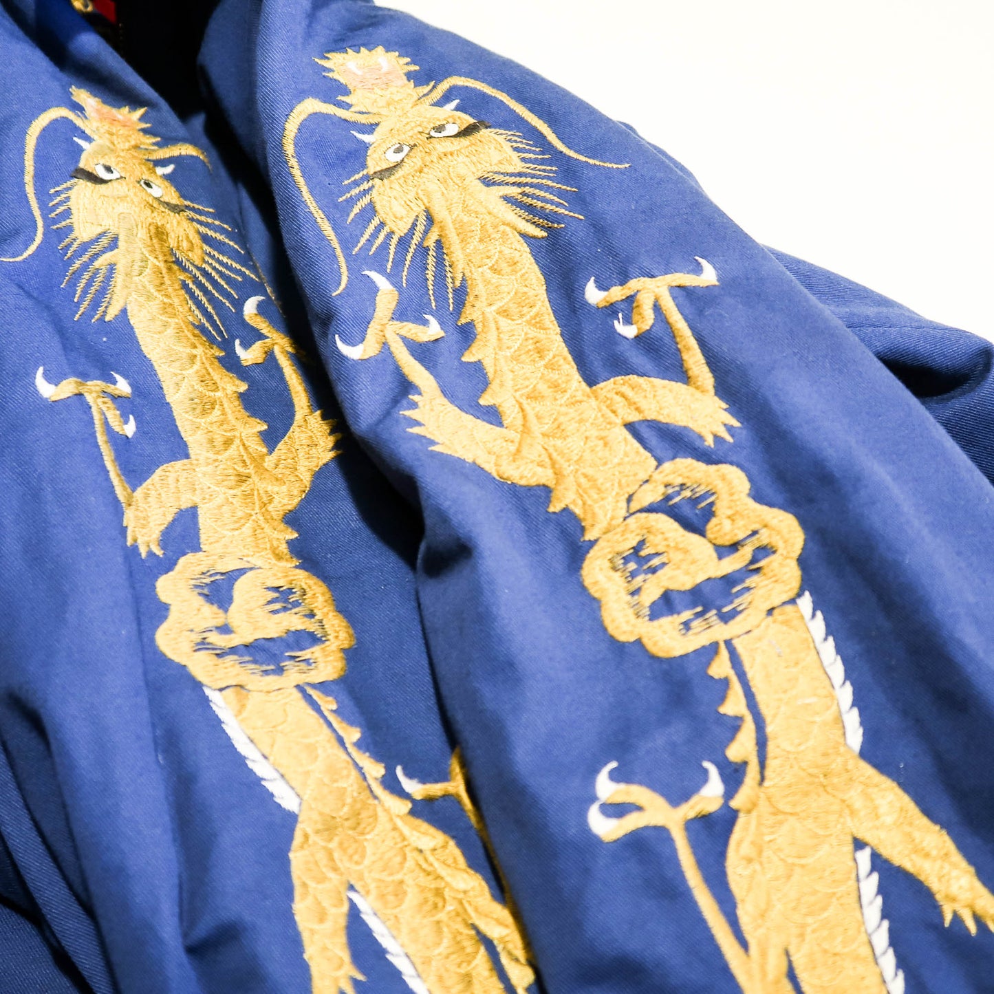 Rare Tailor Toyo U.S. Marines Iwo Jima Sukajan Reversible Japan 54-55 CHUCK Red Velvet Dragon Souvenir Jacket