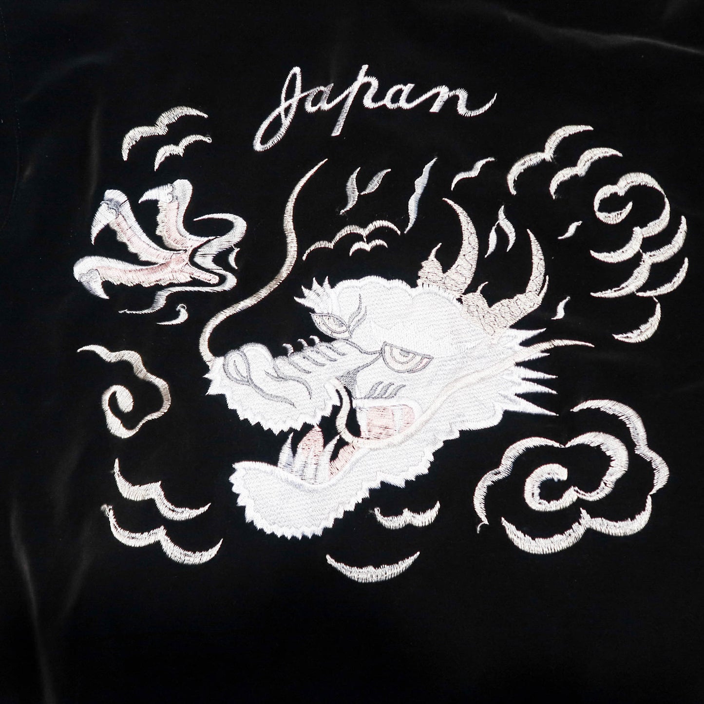 Reversible Black Velvet Dragon Sukajan Jacket – Ukiyo-e Kabuki Samurai Art Collage Japanese Souvenir Blouson