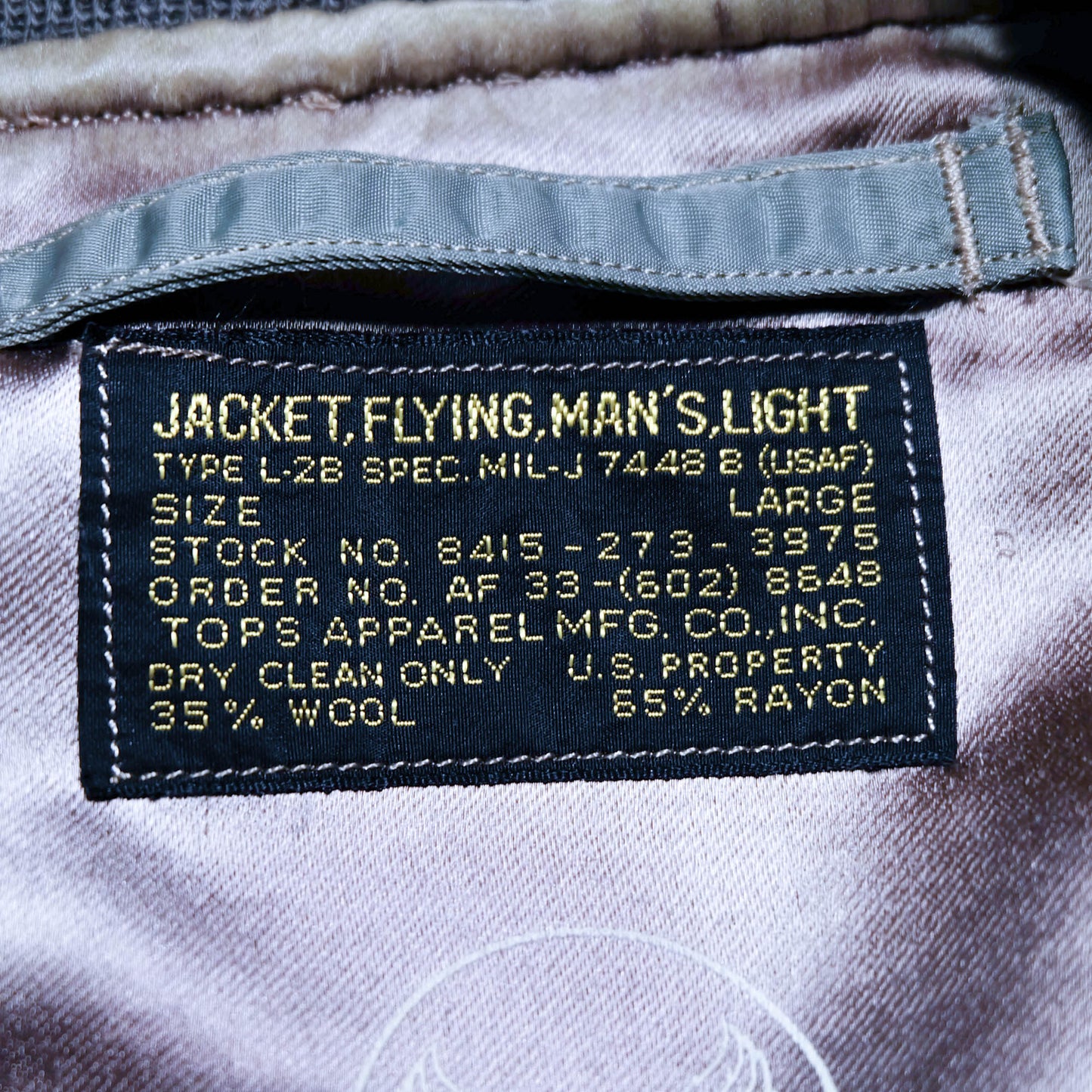 Vintage USAF L-2B Military Flight Jacket MIL-J-7448B Large