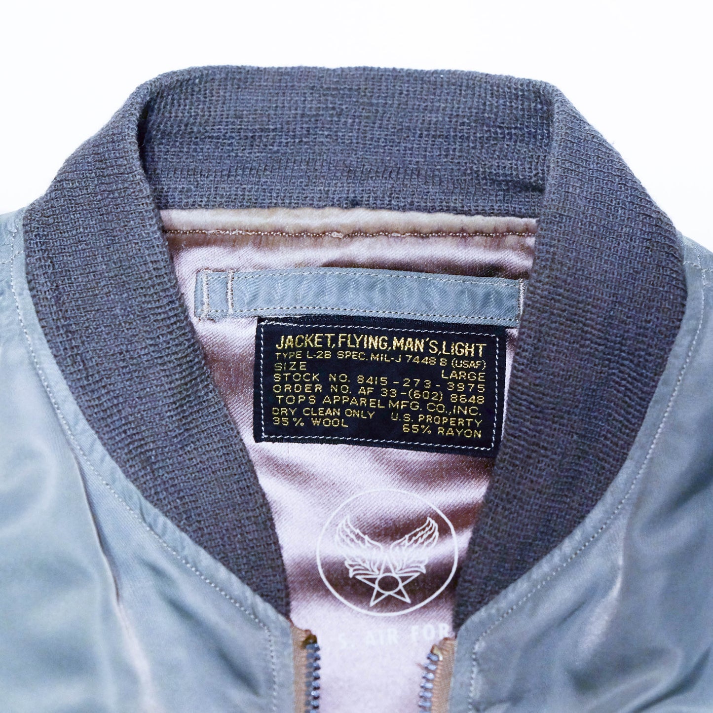 Vintage USAF L-2B Military Flight Jacket MIL-J-7448B Large