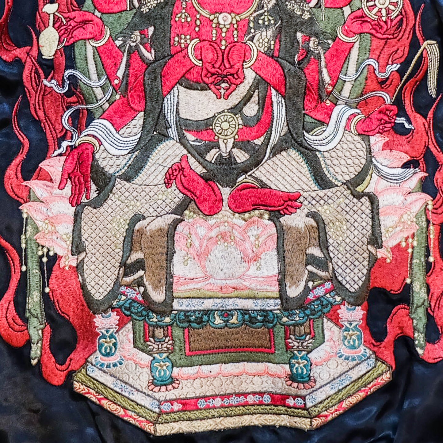 Rare 2009 SATORI Bato Kannon Benzaiten Reversible Sukajan Jacket M Japanese Buddhist Embroidered Wagara Bomber