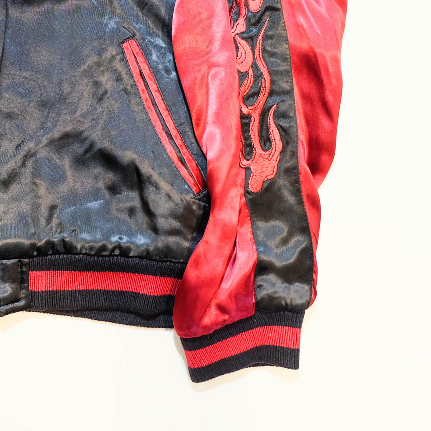 Rare 2009 SATORI Bato Kannon Benzaiten Reversible Sukajan Jacket M Japanese Buddhist Embroidered Wagara Bomber