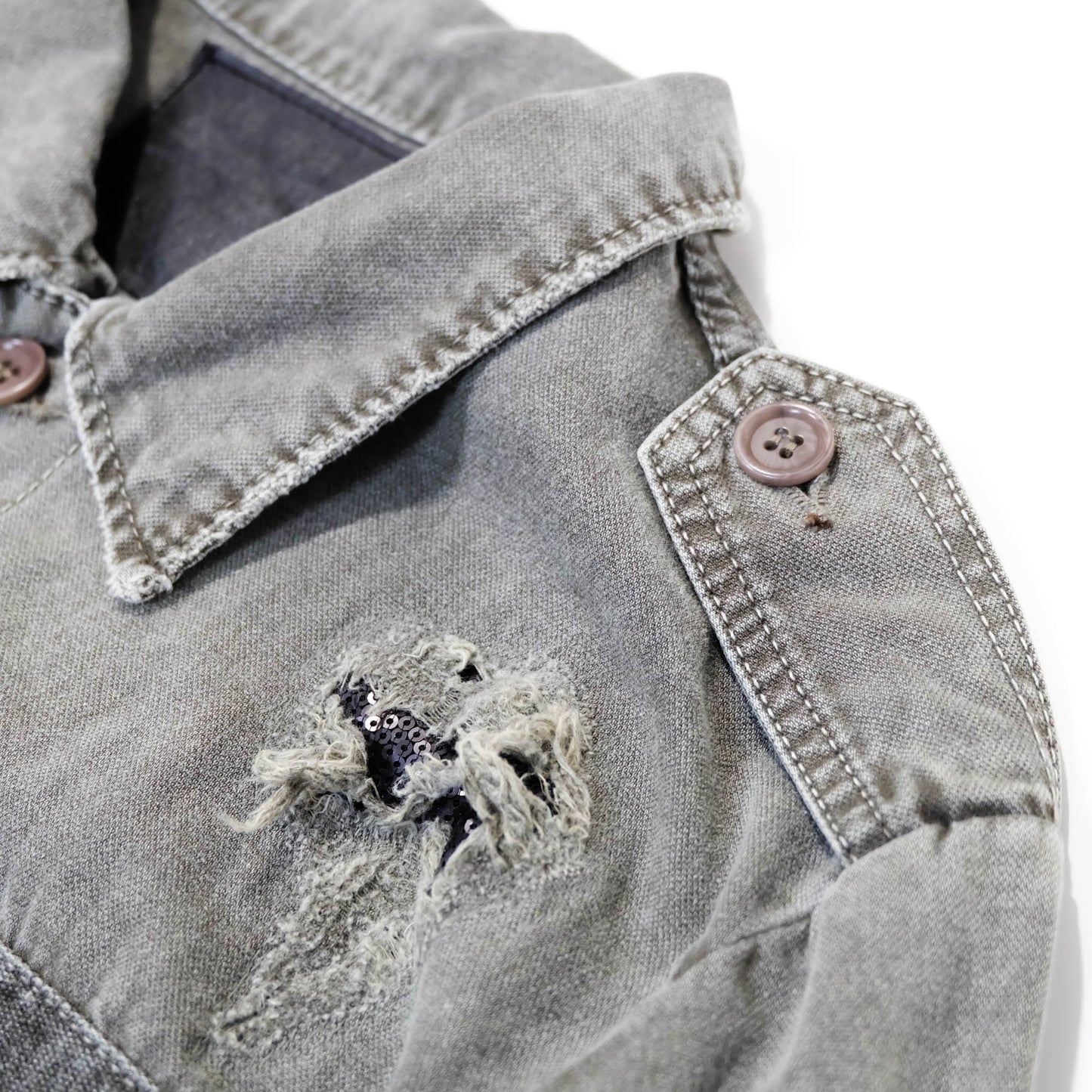 Cote Mer Military Camo Field Jacket - Japanese Designer Vintage Workwear Jacket / Tactical Utility Jacket / Distressed Army Inspired Outerwear