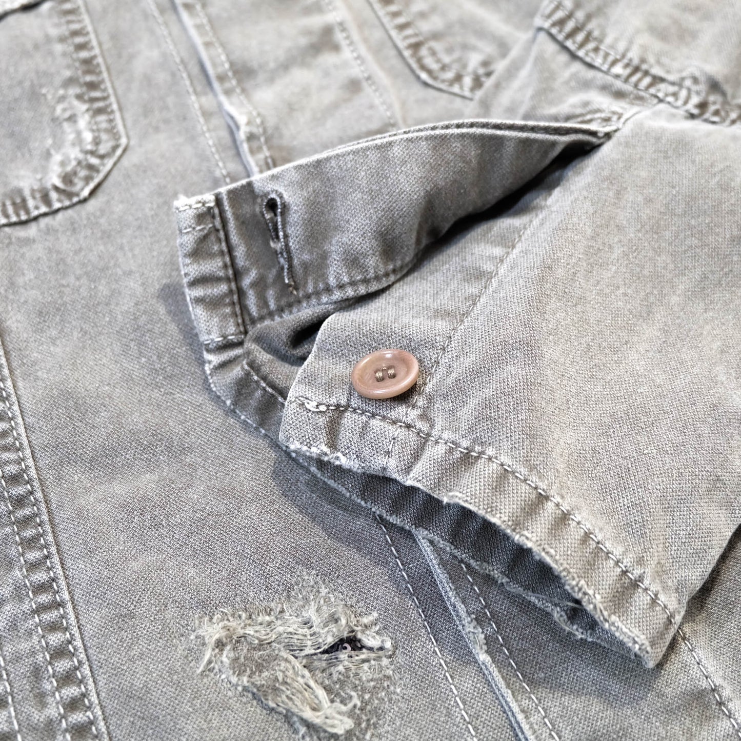 Cote Mer Military Camo Field Jacket - Japanese Designer Vintage Workwear Jacket / Tactical Utility Jacket / Distressed Army Inspired Outerwear