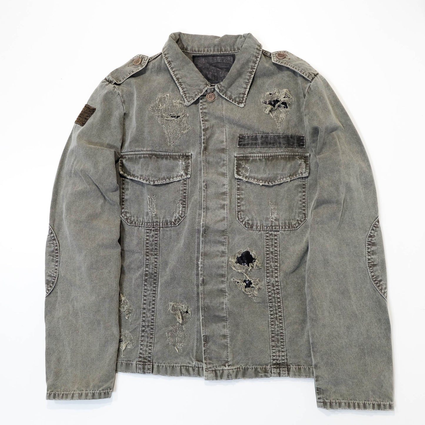 Cote Mer Military Camo Field Jacket - Japanese Designer Vintage Workwear Jacket / Tactical Utility Jacket / Distressed Army Inspired Outerwear