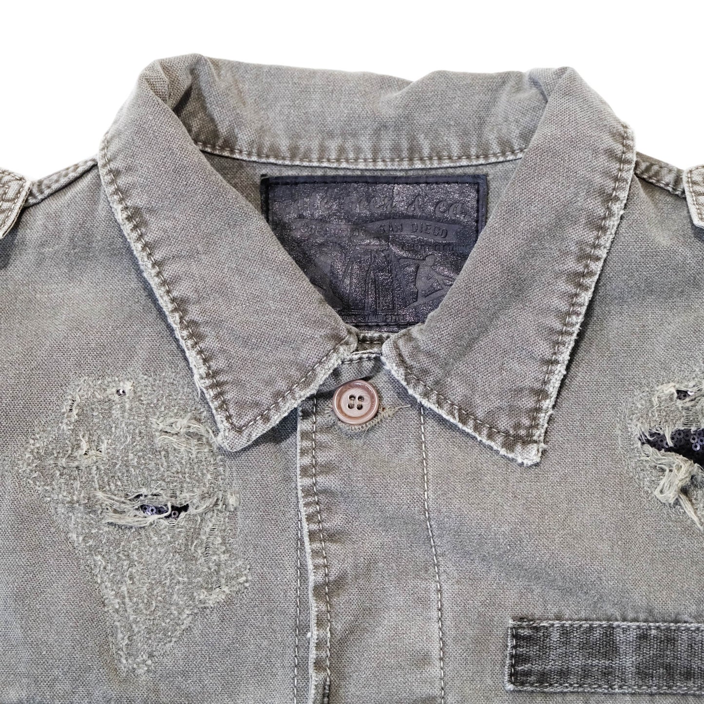 Cote Mer Military Camo Field Jacket - Japanese Designer Vintage Workwear Jacket / Tactical Utility Jacket / Distressed Army Inspired Outerwear