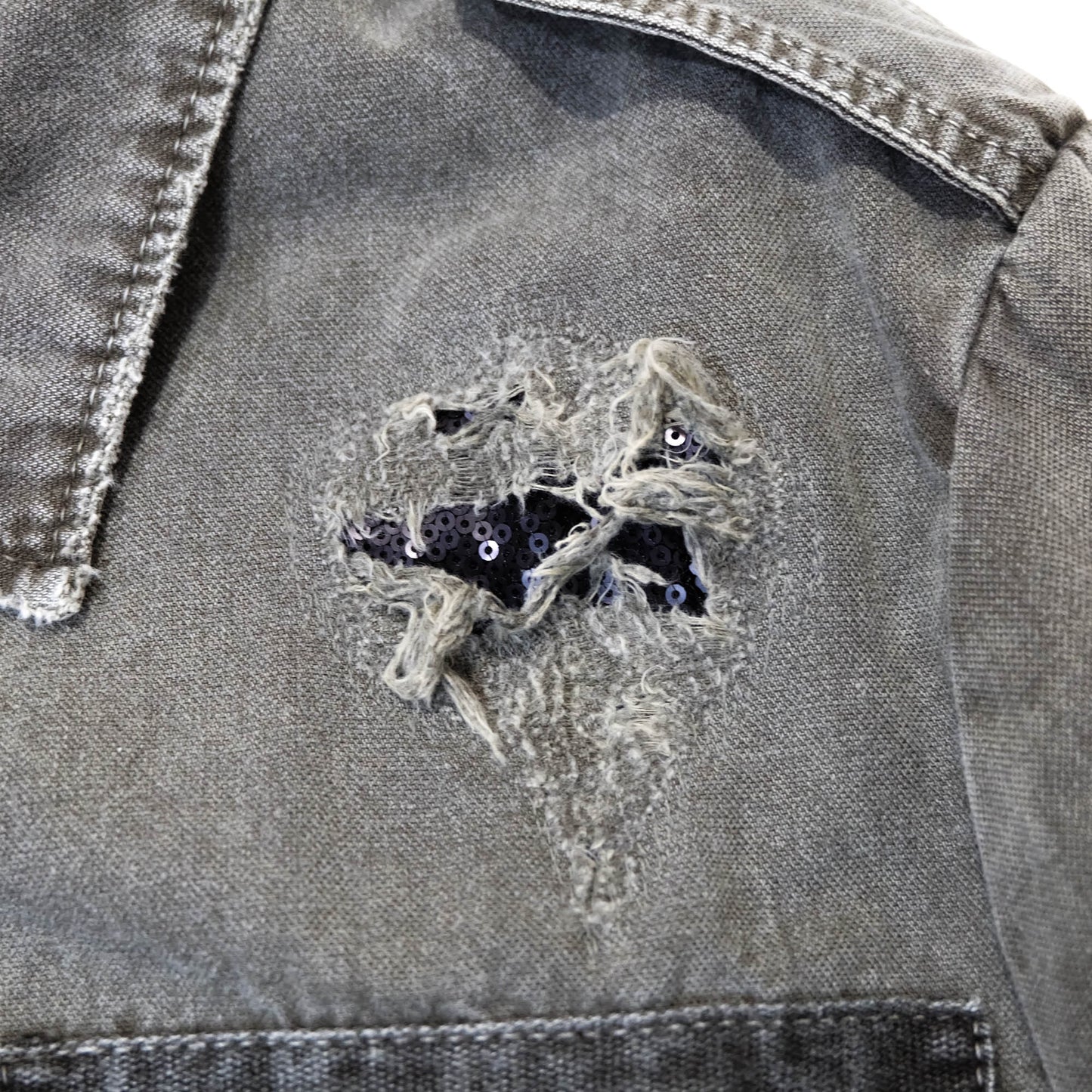 Cote Mer Military Camo Field Jacket - Japanese Designer Vintage Workwear Jacket / Tactical Utility Jacket / Distressed Army Inspired Outerwear