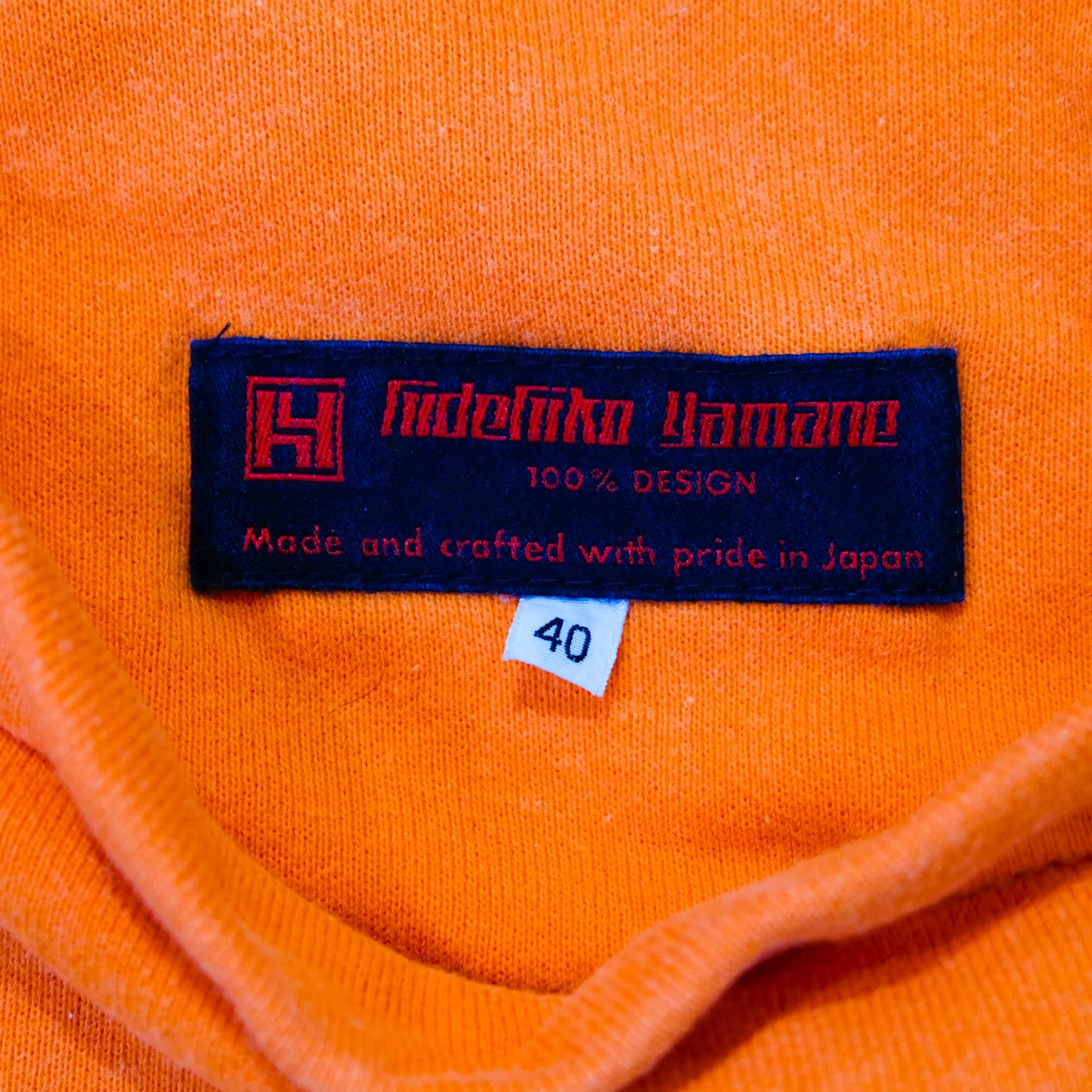 Vintage Amekaji Hidehiko Yamane EVISU Orange Hoodie Parka Jacket