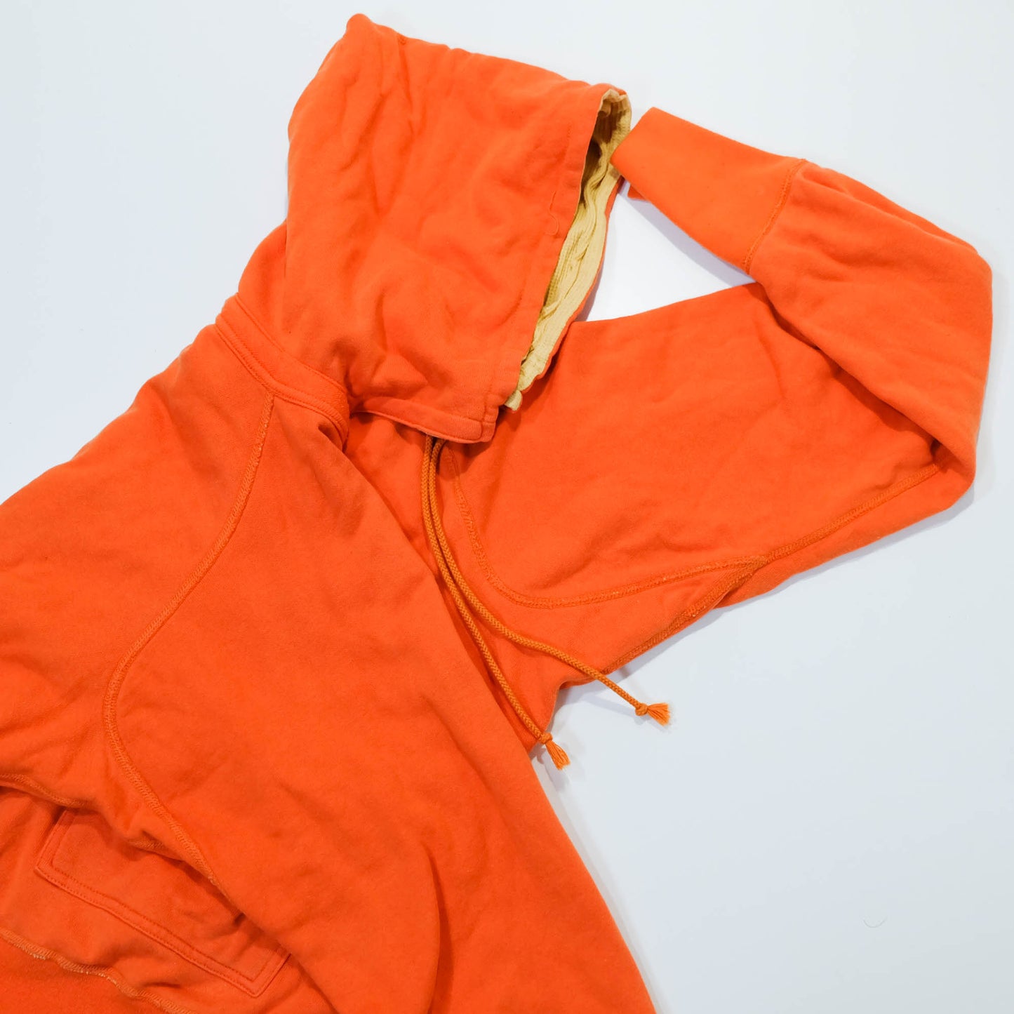 Vintage Amekaji Hidehiko Yamane EVISU Orange Hoodie Parka Jacket