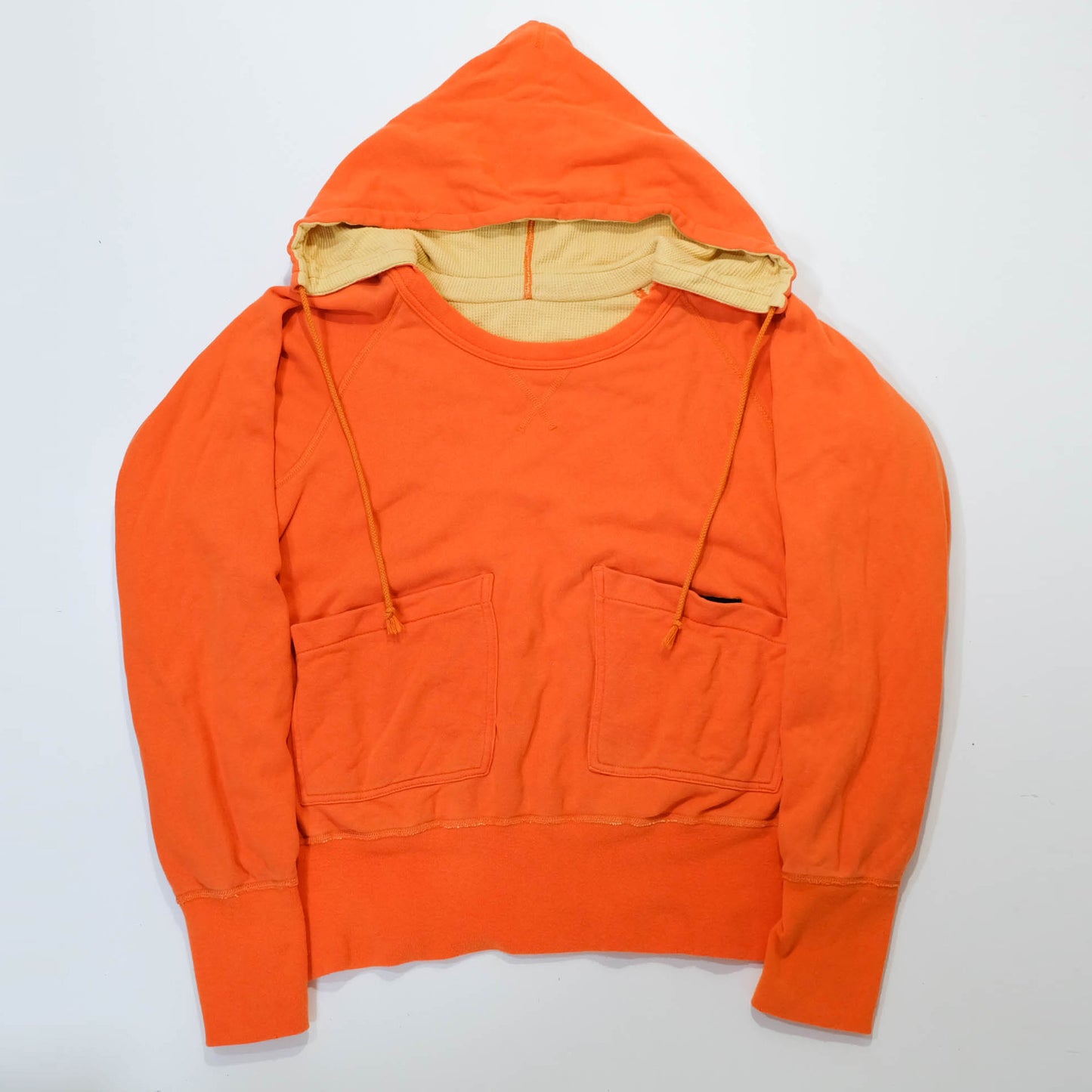 Vintage Amekaji Hidehiko Yamane EVISU Orange Hoodie Parka Jacket