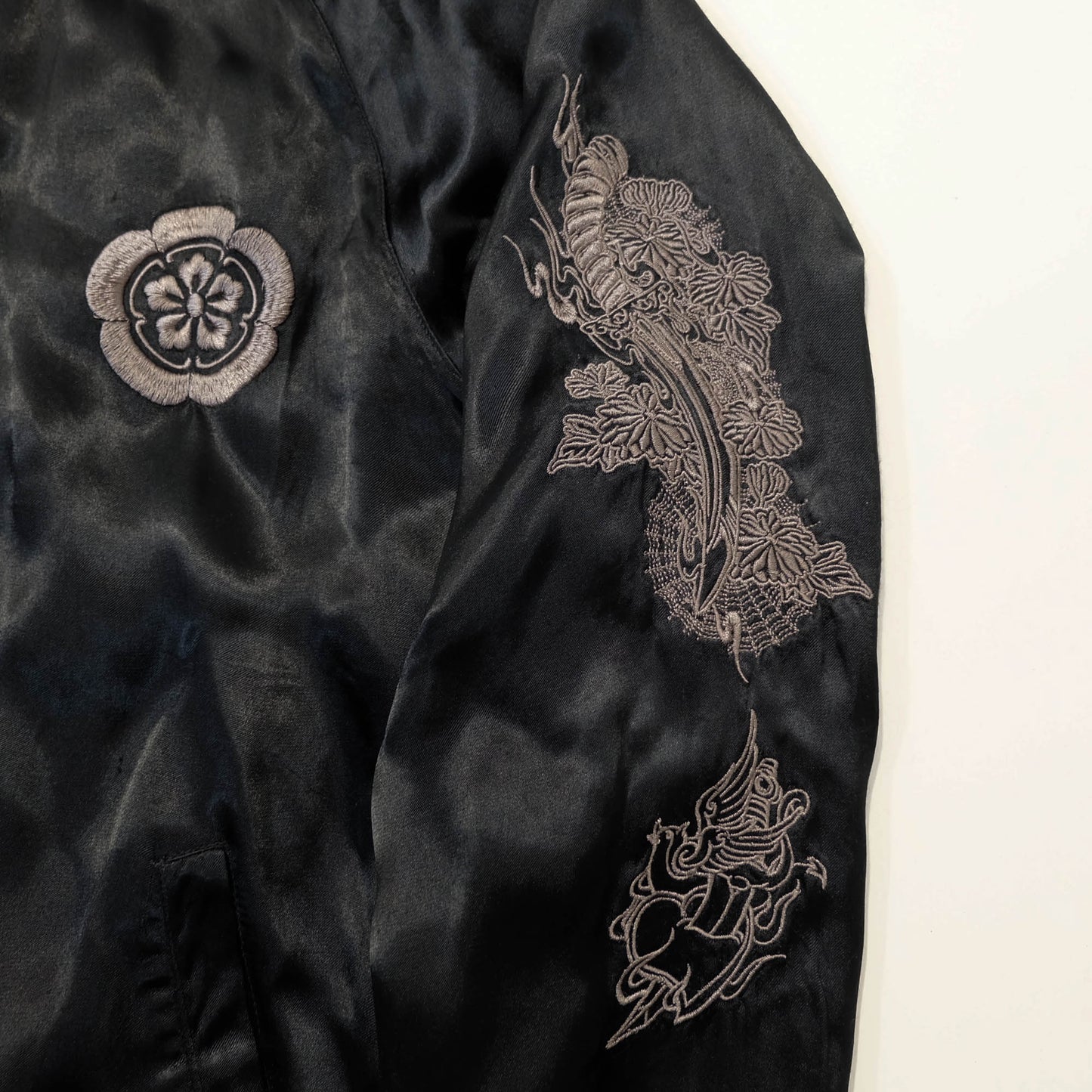 Rare 戦武 Senbu Reversible Sukajan Jacket – Dairokuten Maou Snake Sword Skull Embroidery Japanese Wagara Souvenir Bomber