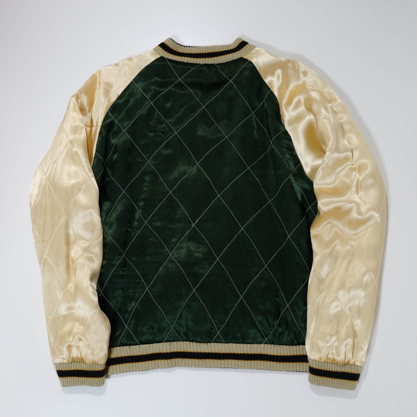 Cropped Heads Reversible Sukajan Jacket Maiko Geisha Mt Fuji Pagoda Sakura Japan Size M