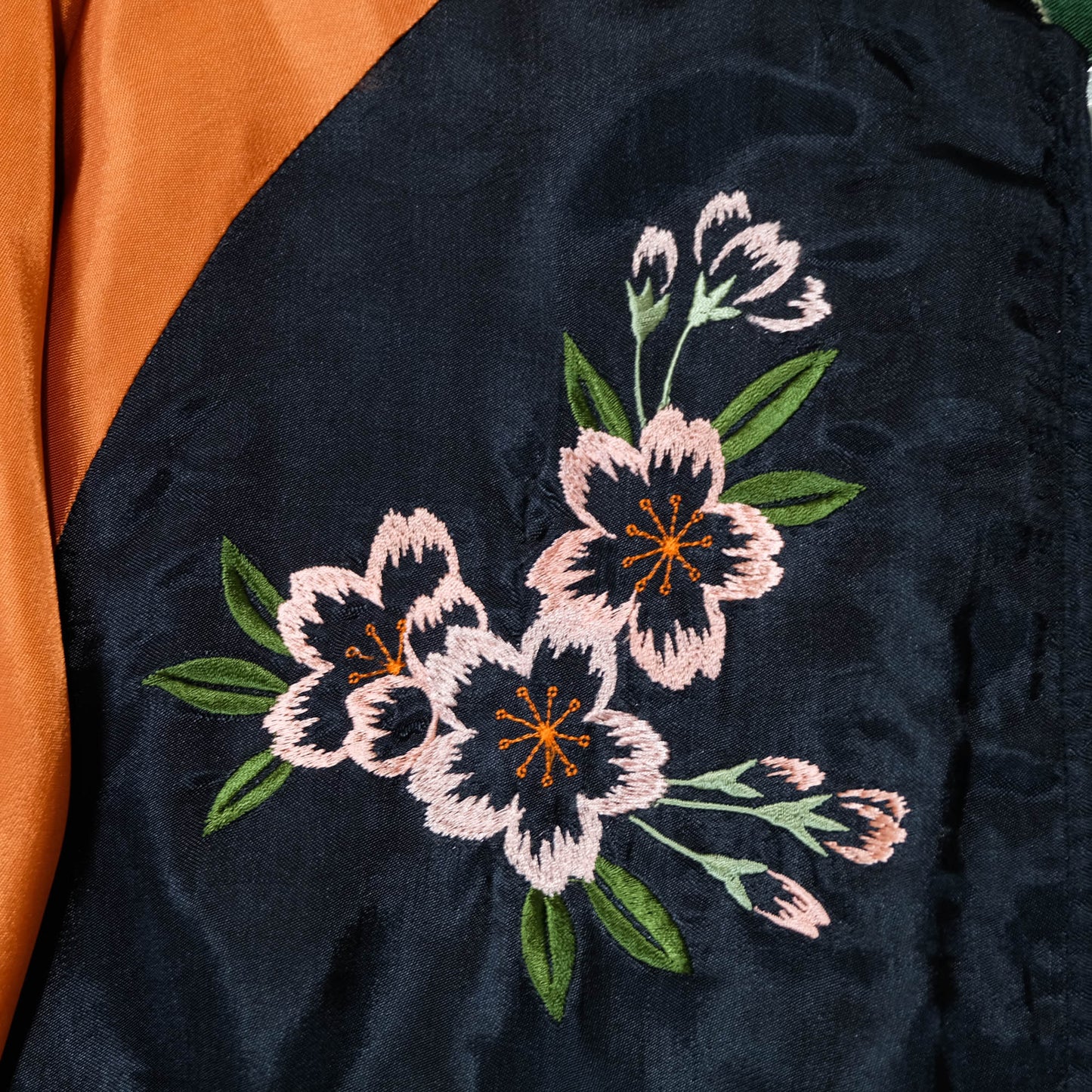 Cropped Heads Reversible Sukajan Jacket Maiko Geisha Mt Fuji Pagoda Sakura Japan Size M