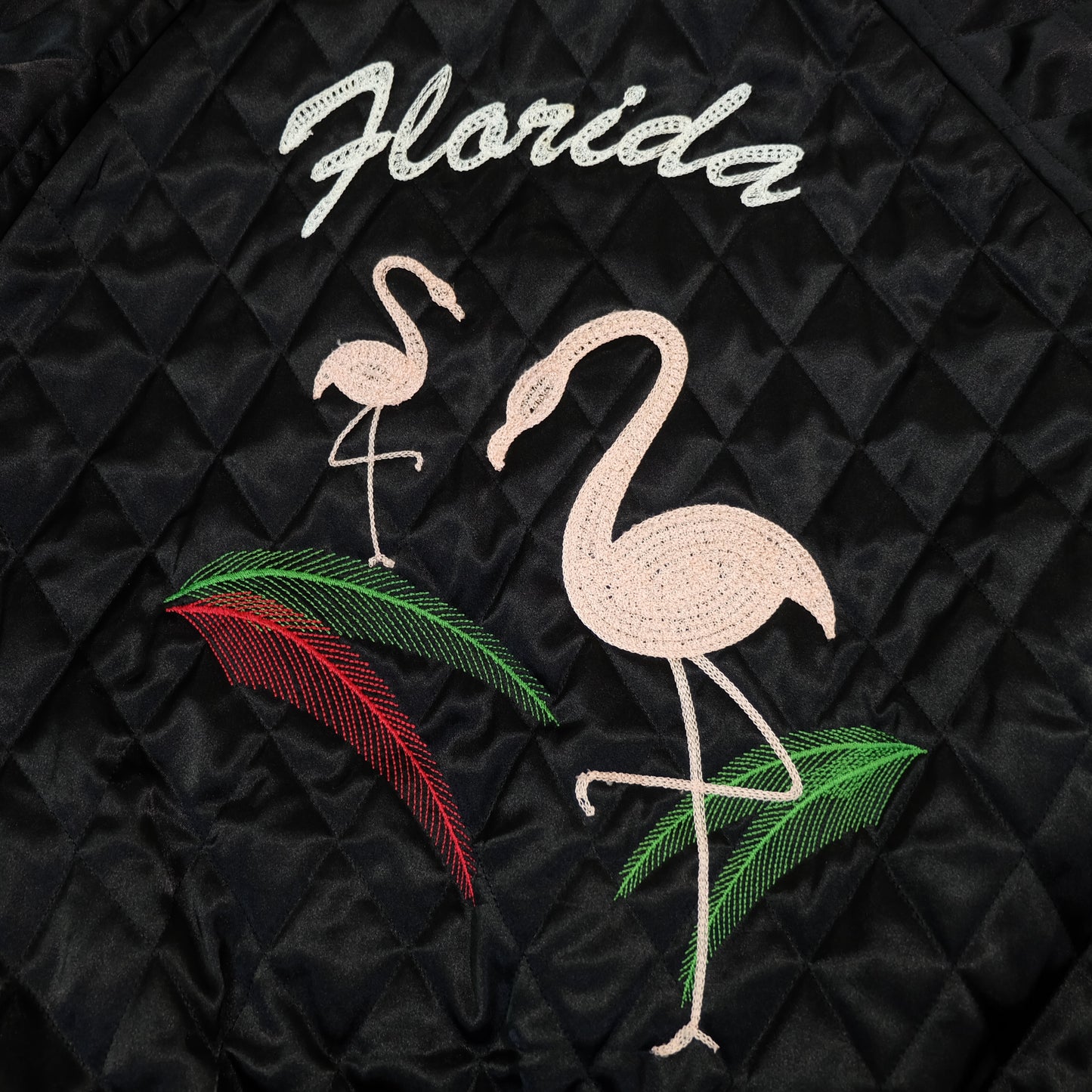 Golden Lobby Blue Velvet’s 15th Anniversary Reversible Sukajan Size 38 S – Japan Bomber Mt Fuji & Florida Flamingo Velvet Jacket