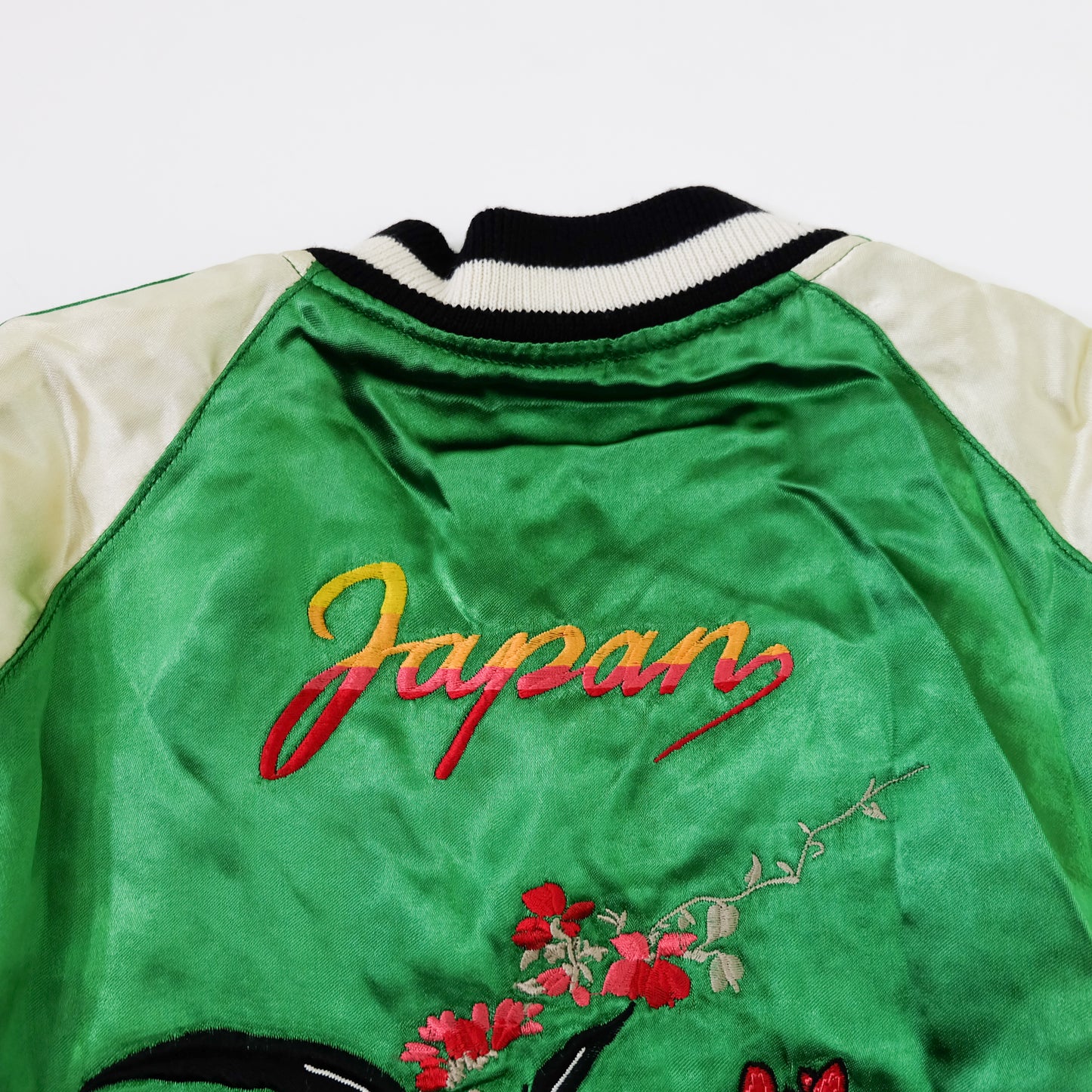 IOLANI Vintage Japanese Sukajan Jacket Rooster Chicken Embroidery Reversible Souvenir Bomber Tour Jacket Green Navy Zodiac Y2K