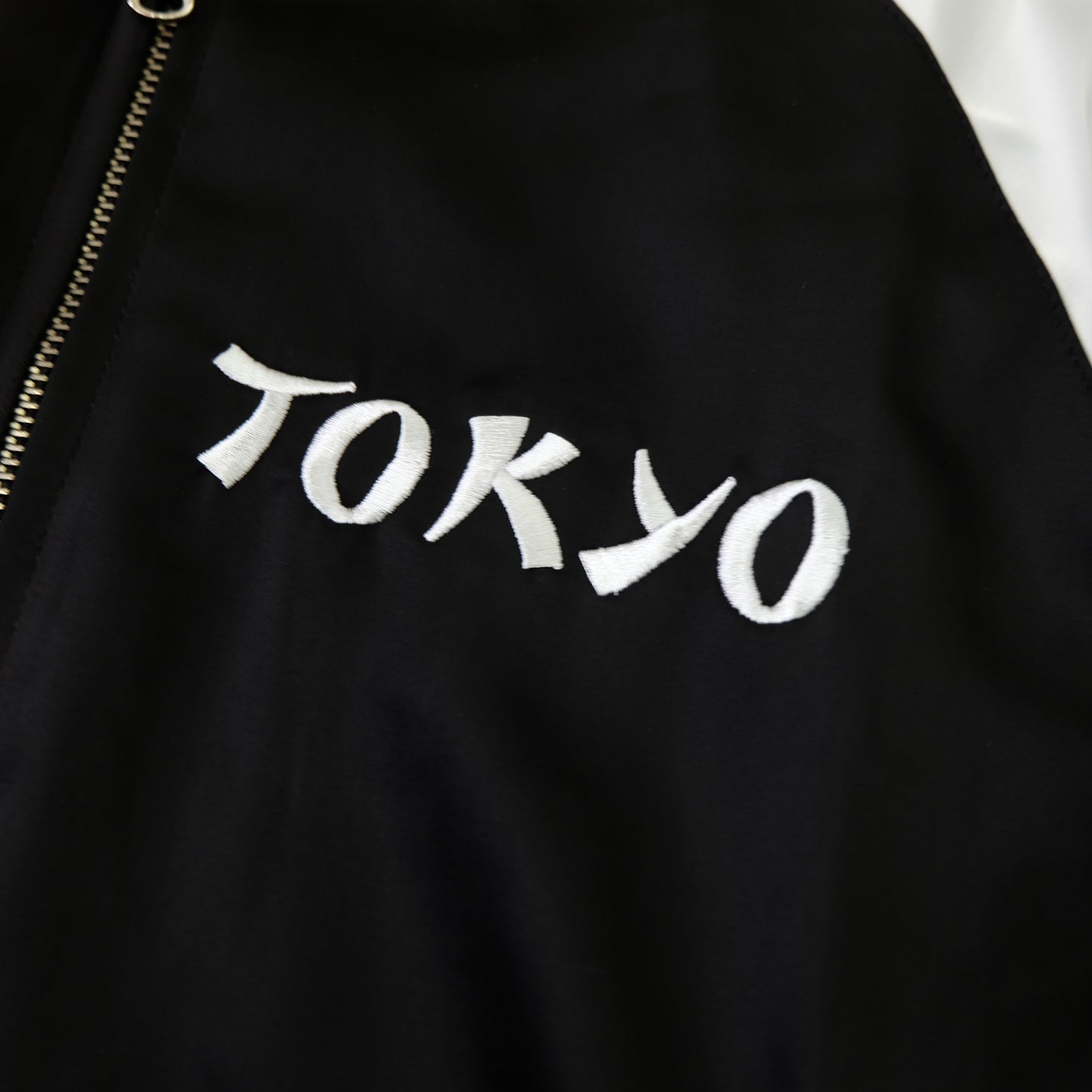 SNAKI Japan Tokyo Map Reversible Sukajan Souvenir Jacket XL | Tokyo Tower Asakusa Kaminarimon Sakura Embroidered Black White Yokosuka Bomber