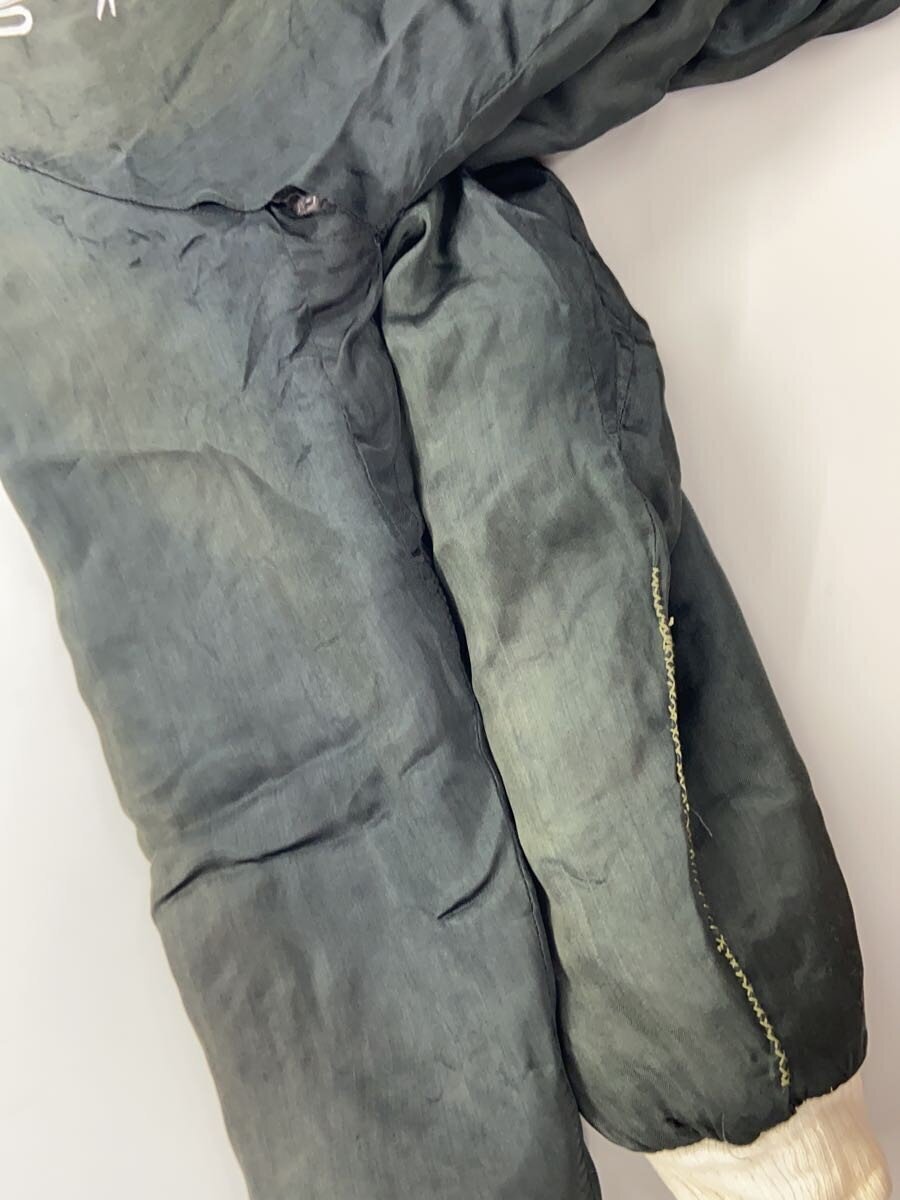 1950s Okinawa Reversible Souvenir Jacket, Roaring Tiger on Black Satin, Eagles across Silver Quilting, YKK, view 9