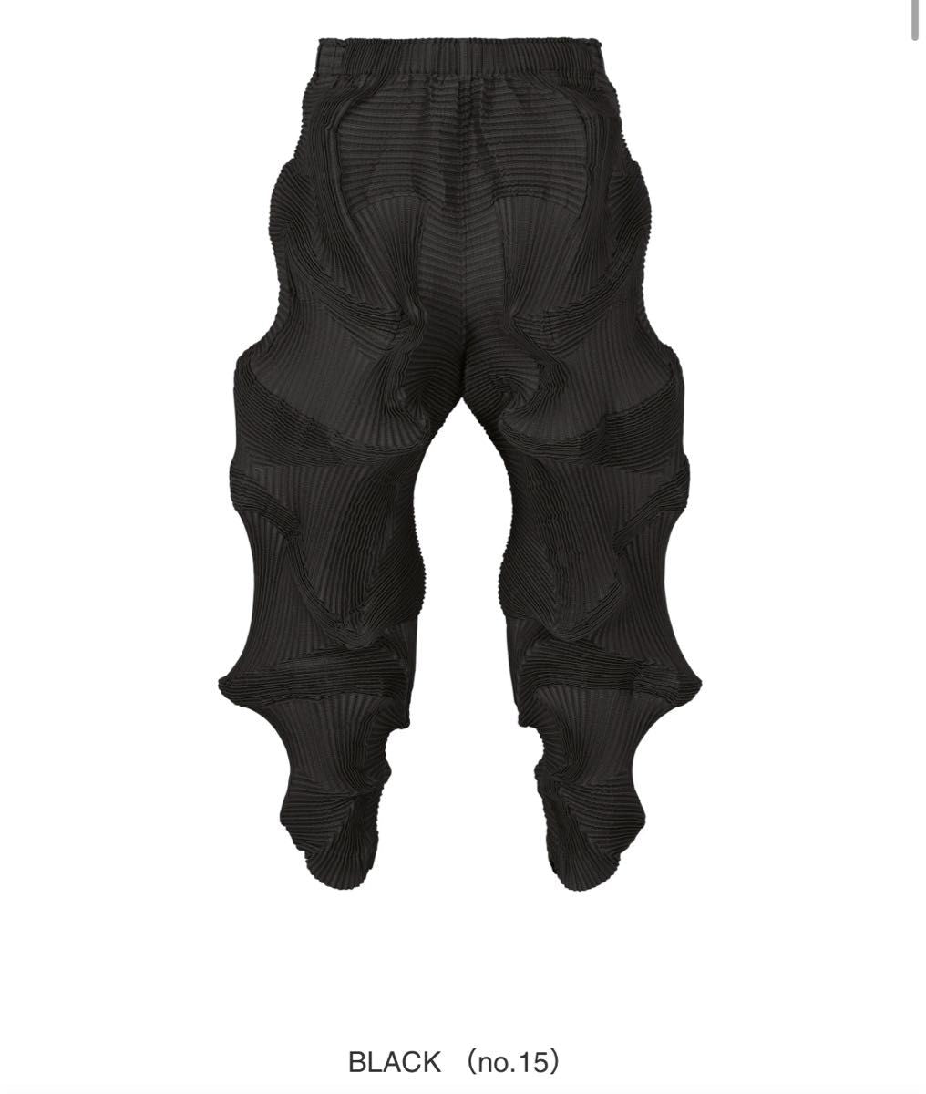 A-POC ABLE Issey Miyake TYPE-O 003-2 Steam Stretch Patchwork Pleat Trousers AT51FF206, Black, Size 2, view 1