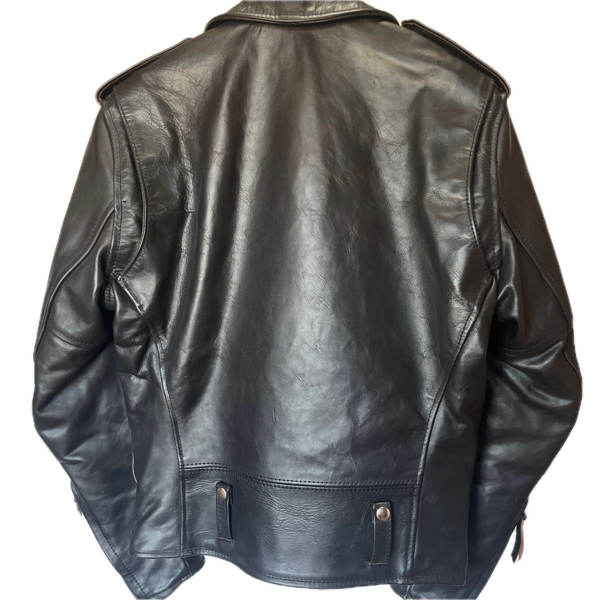 Aero Leather Buco J-107 Double Riders Jacket, Horween Front Quarter Horsehide, Black, Size 38, Talon Zips, view 2