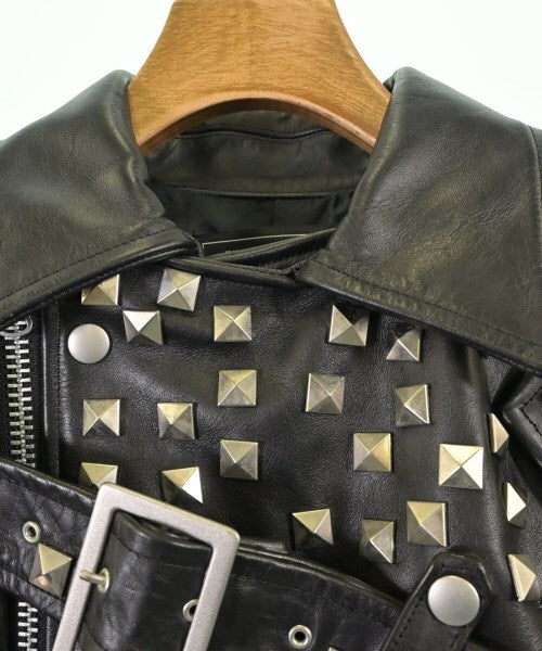 Anrealage AW2021-22 GROUND Studded Cowhide Double Rider Jacket, Collection Piece, Black, Made in Japan, Size 38, view 3