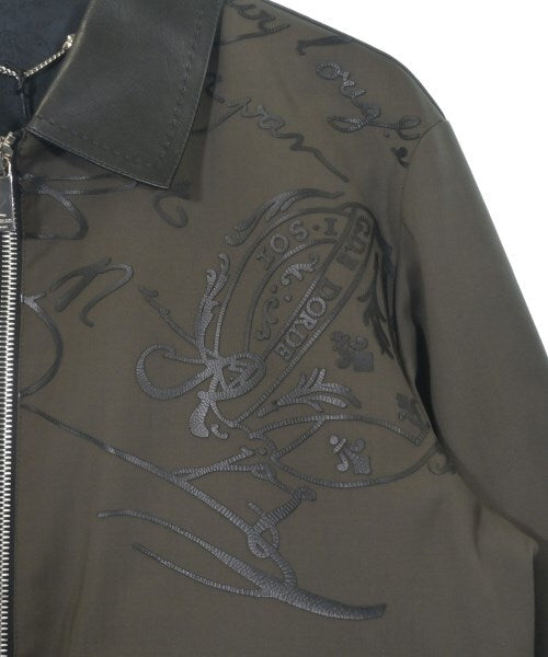 Berluti Scritto Wool Blouson with Leather Collar, Khaki Brown, Kris Van Assche Era, Size 48, view 4