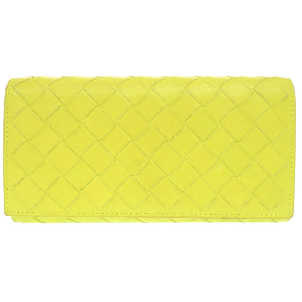 Bottega Veneta Intrecciato Continental Wallet, Chartreuse Leather, view 1