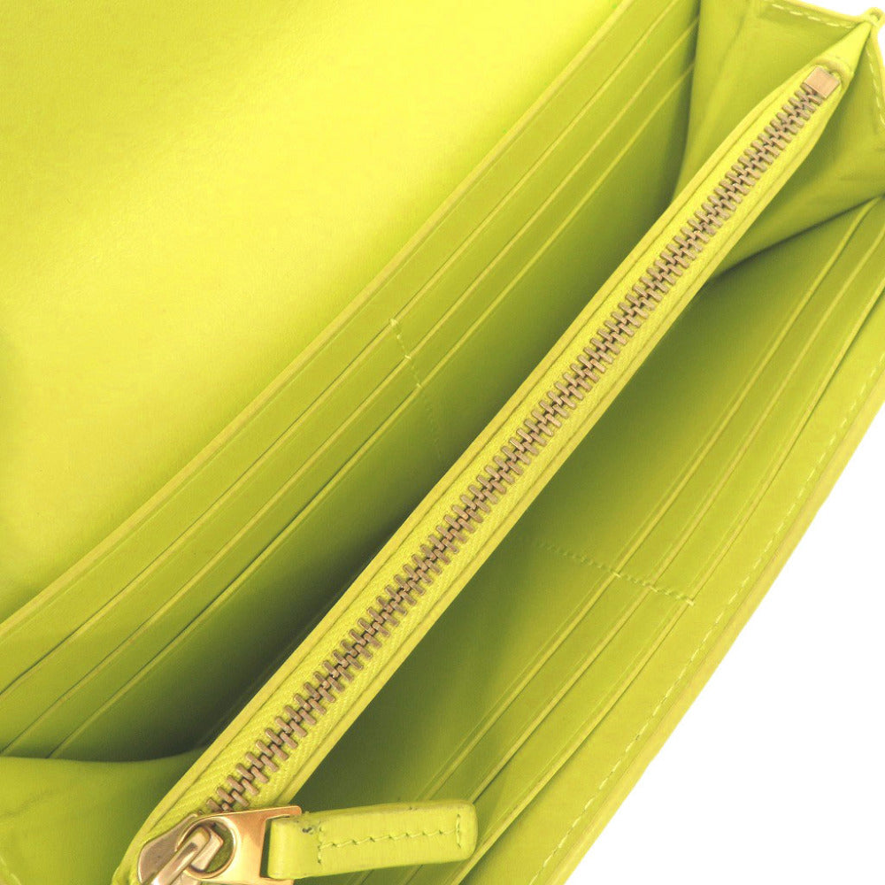 Bottega Veneta Intrecciato Continental Wallet, Chartreuse Leather, view 4