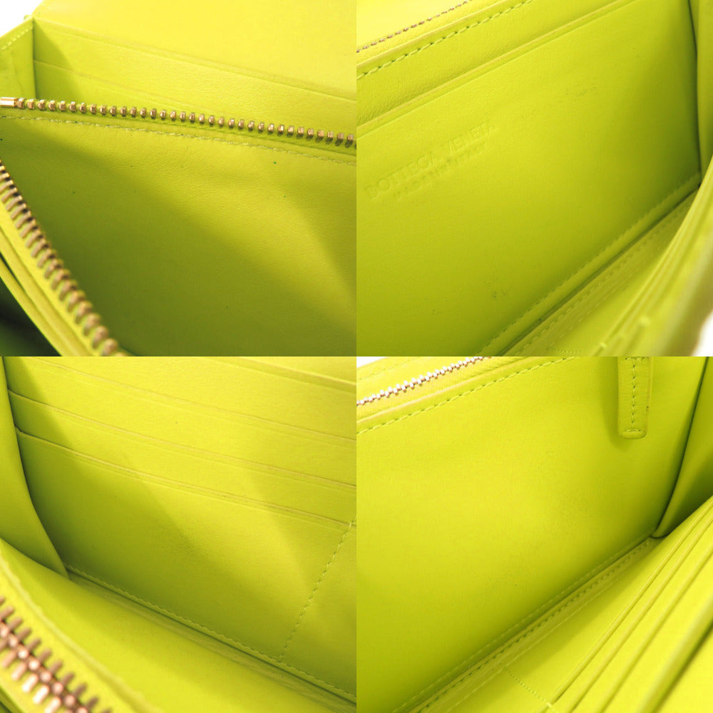Bottega Veneta Intrecciato Continental Wallet, Chartreuse Leather, view 8