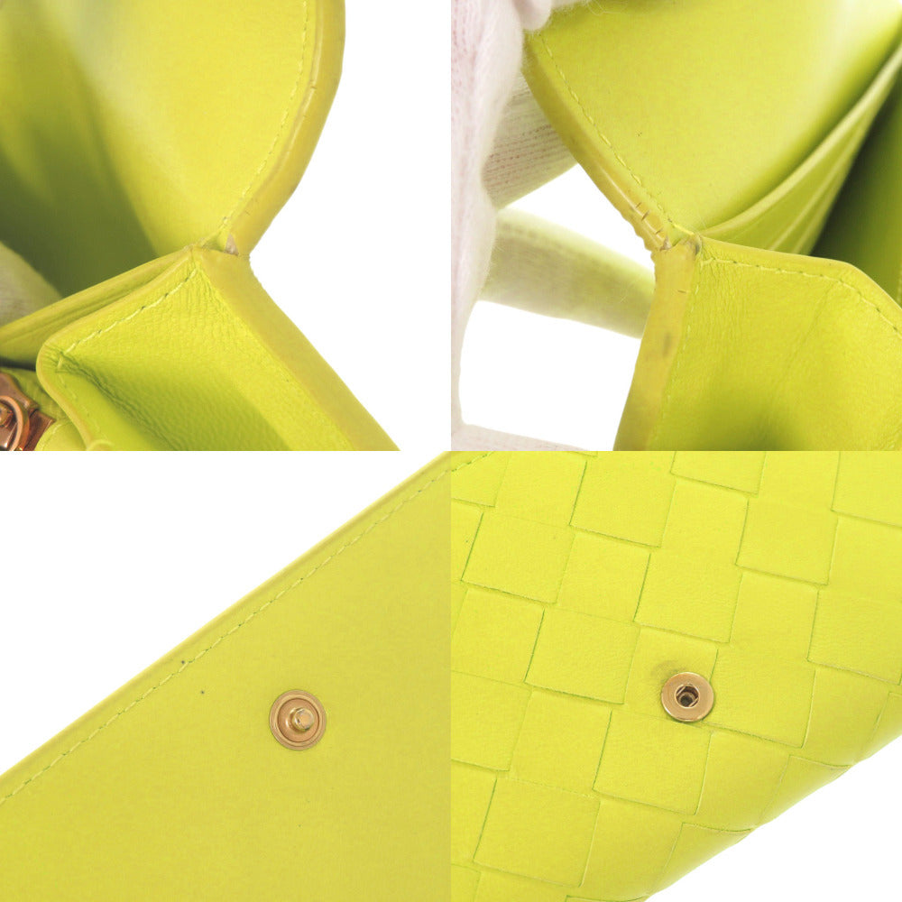 Bottega Veneta Intrecciato Continental Wallet, Chartreuse Leather, view 9