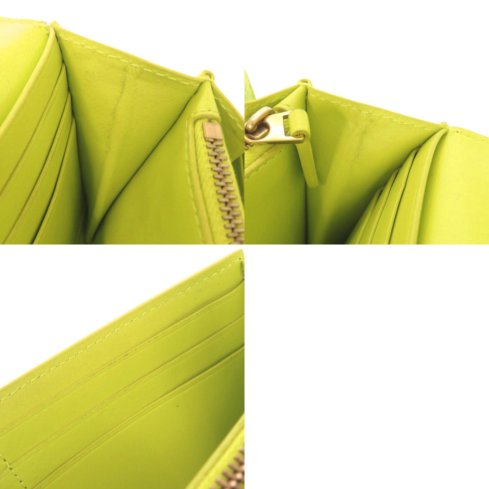 Bottega Veneta Intrecciato Continental Wallet, Chartreuse Leather, view 10