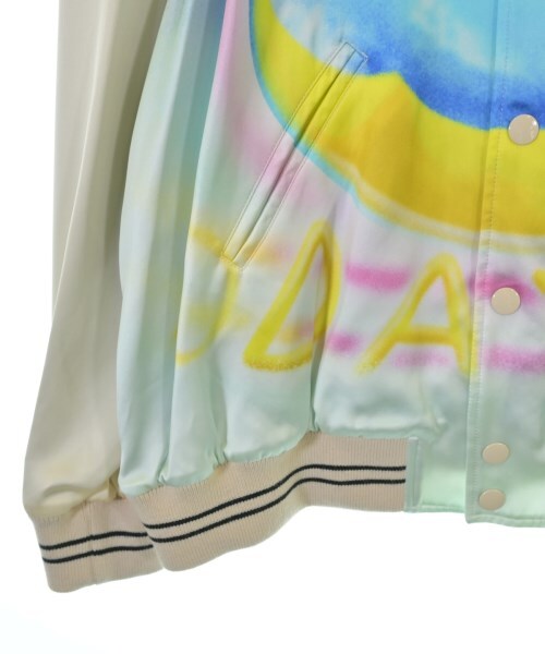 Celine by Hedi Slimane Printed Satin Teddy Jacket, Airbrushed Days Sun Graphic, Ivory, Size 52, Near Mint, view 4