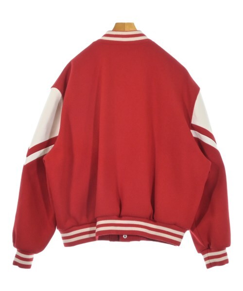 Celine by Hedi Slimane Teddy Varsity Jacket, Red Wool, Cream Lambskin Sleeve Panels, C Patch, Size 54, view 2