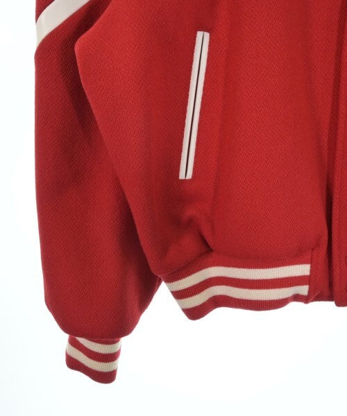 Celine by Hedi Slimane Teddy Varsity Jacket, Red Wool, Cream Lambskin Sleeve Panels, C Patch, Size 54, view 7