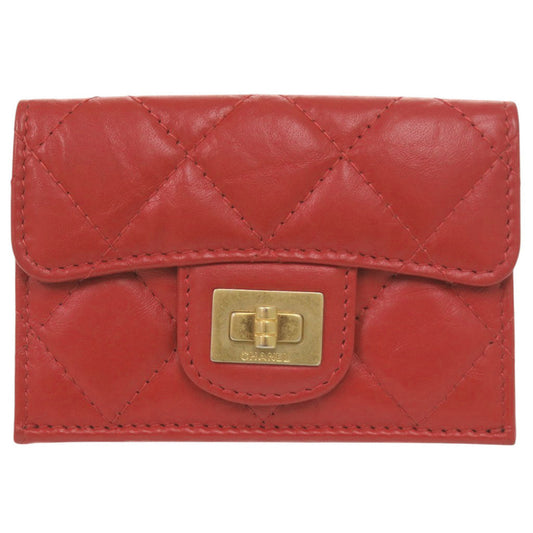 Chanel 2.55 Compact Wallet, Red Aged Calfskin with Mademoiselle Turnlock, 26 Series, view 1