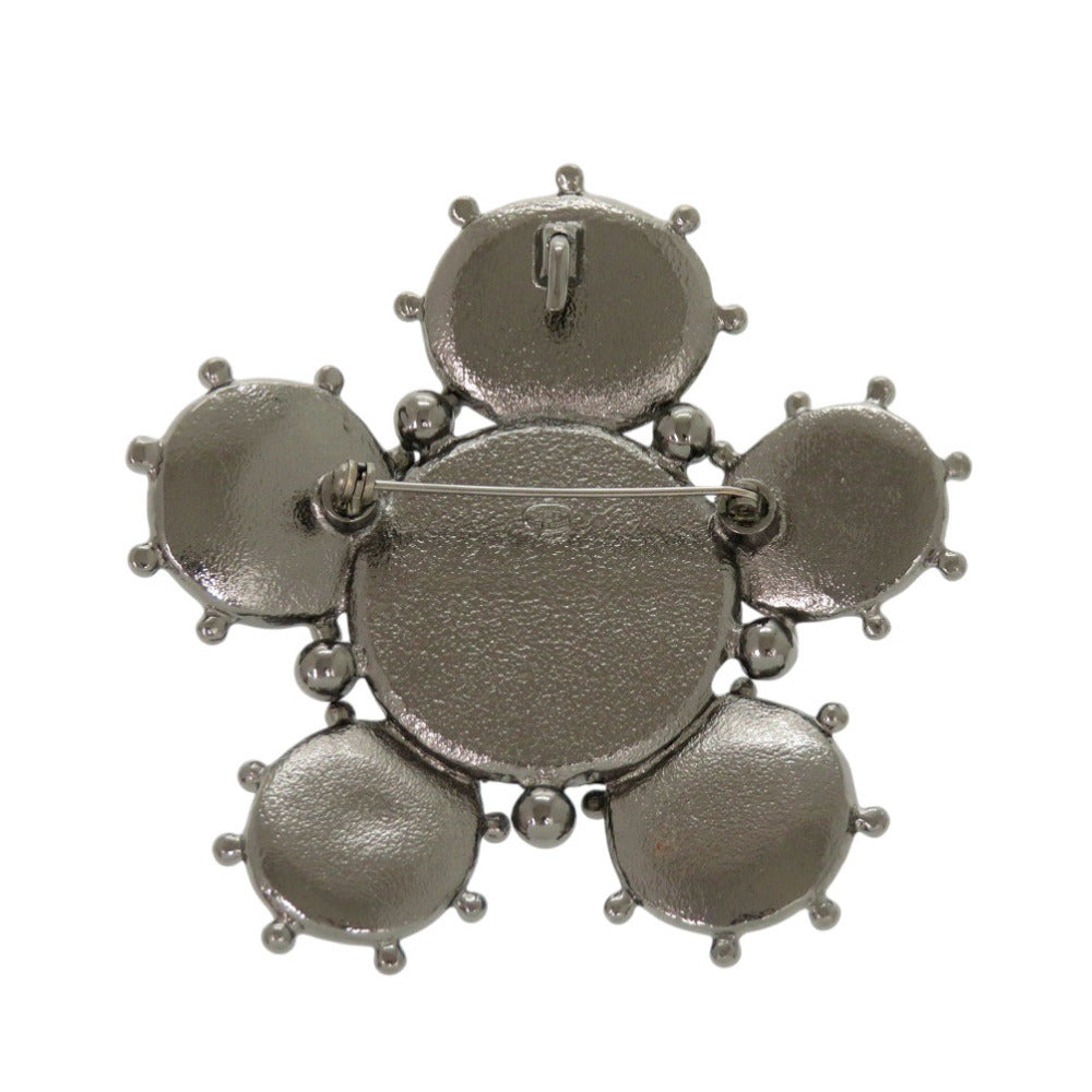 Chanel Cabochon and Pearl Cluster Brooch, Black and Silver Tone, Autumn 2005 (05A), view 2