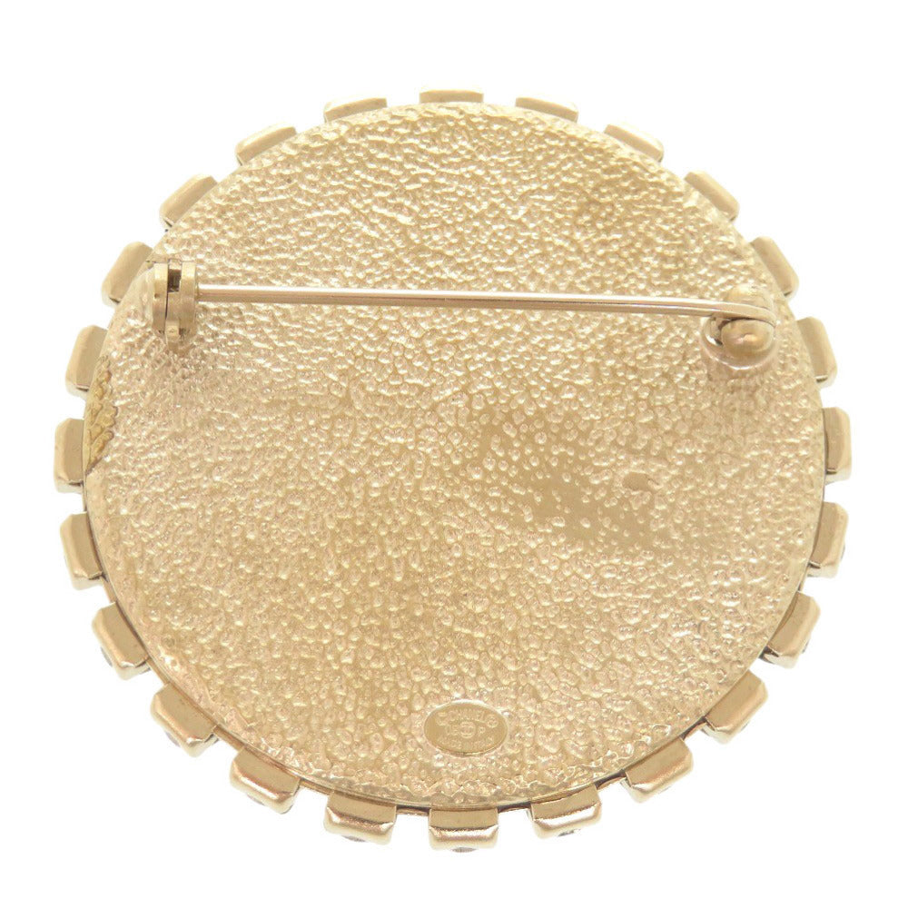 Chanel Camellia Drawing Round Brooch, White Cabochon with Crystal Border, Spring 2008 (08P), with Box, view 3