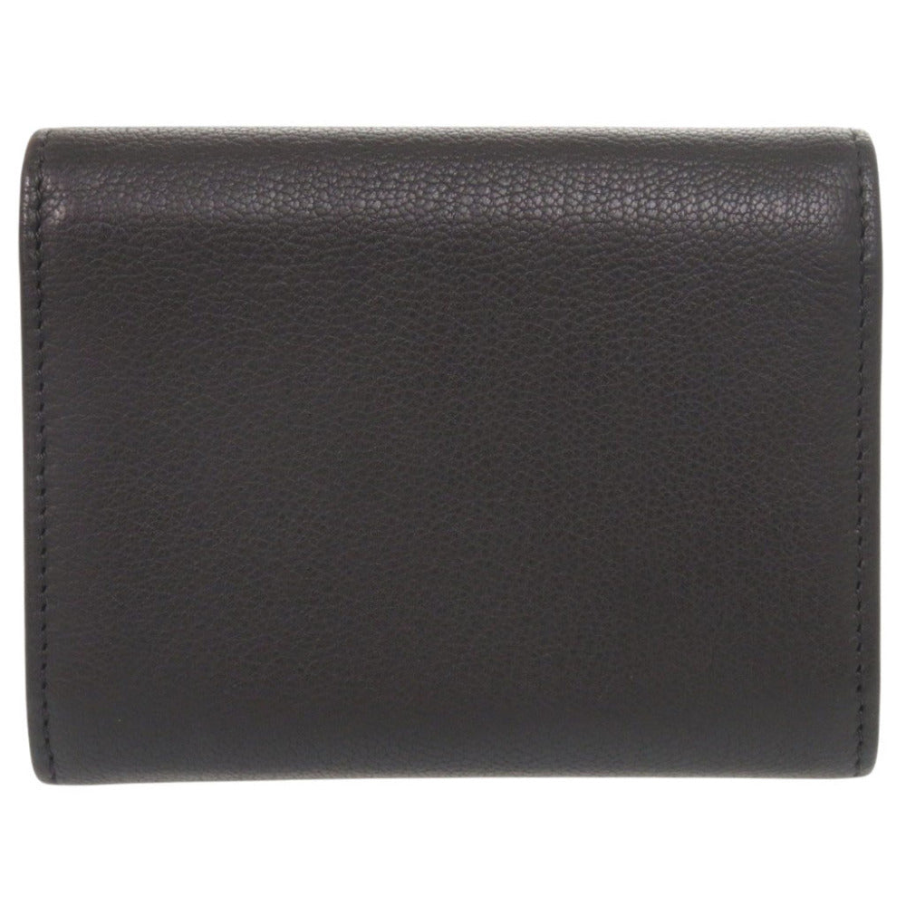 Chanel Card and Coin Case, Black Grained Leather with Embossed CC and Gold Snap, 22 Series