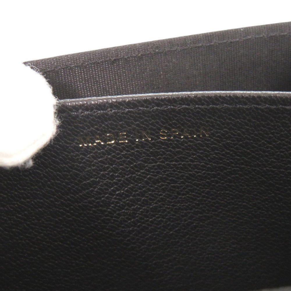 Chanel Card and Coin Case, Black Grained Leather with Embossed CC and Gold Snap, 22 Series