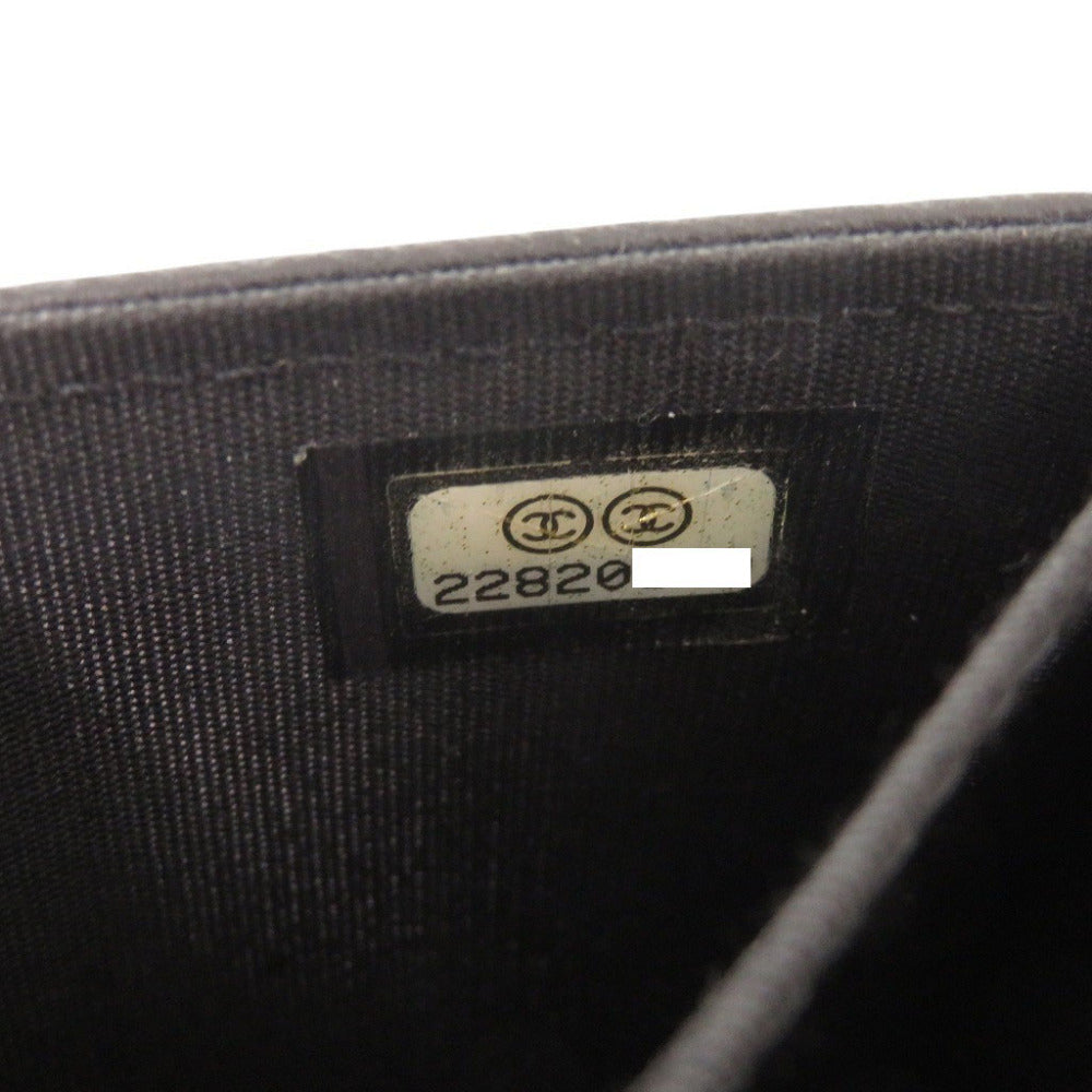 Chanel Card and Coin Case, Black Grained Leather with Embossed CC and Gold Snap, 22 Series