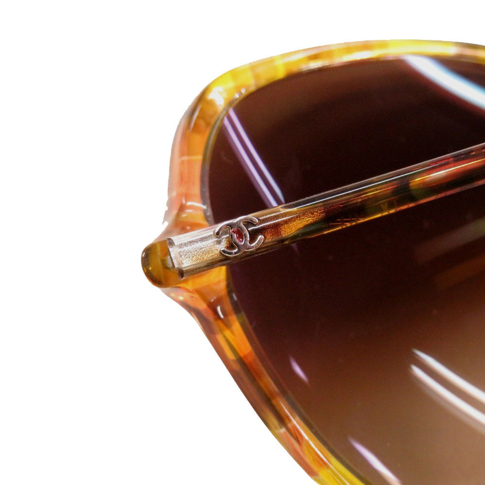 Chanel CC Butterfly Sunglasses 5344-A, Demi Brown and Yellow, Gradient Lenses, view 4